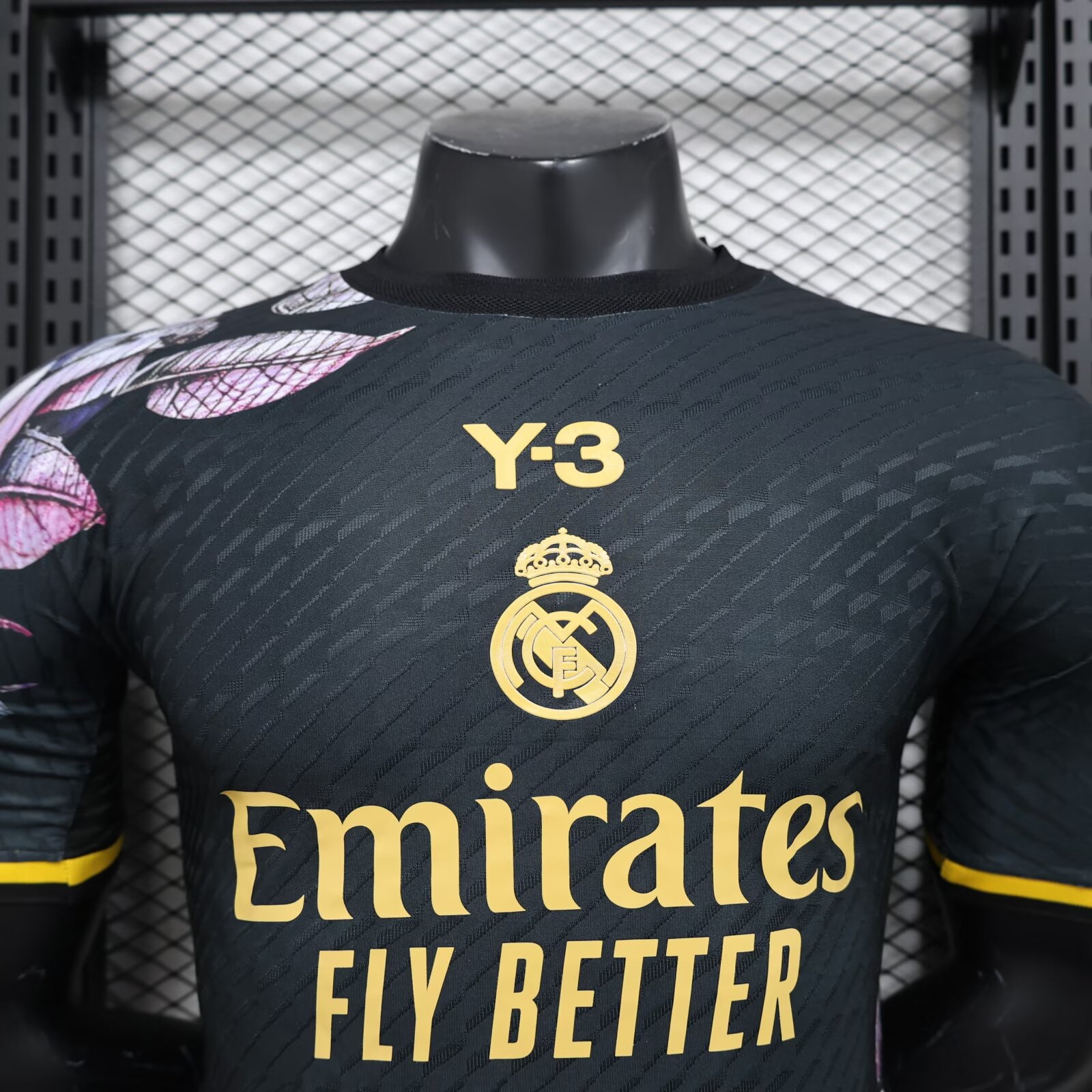 2024/25 Real Madrid Y3 Black and Gold Player Shirt