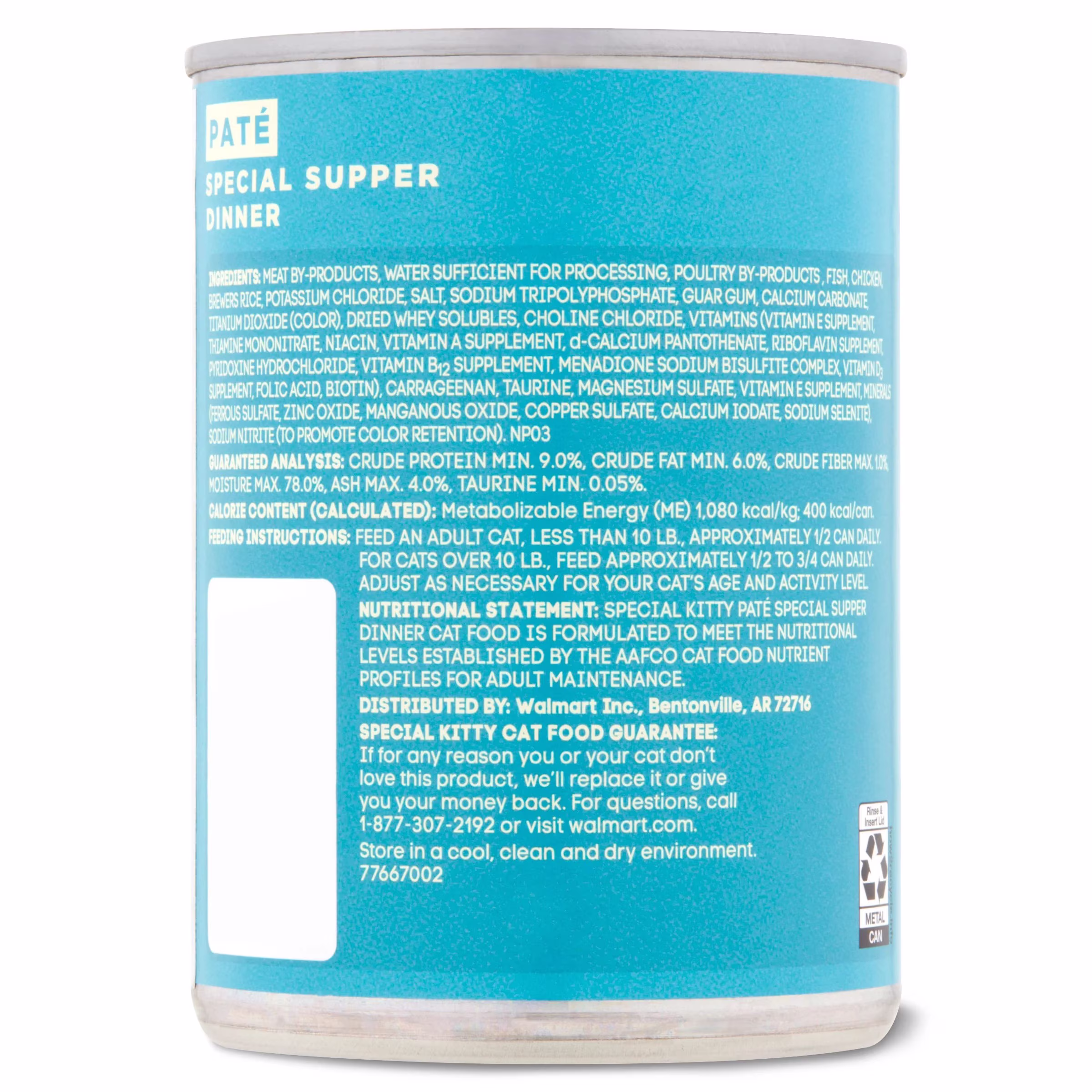 Special Kitty Special Supper Dinner Pate Wet Cat Food, 13 oz Can