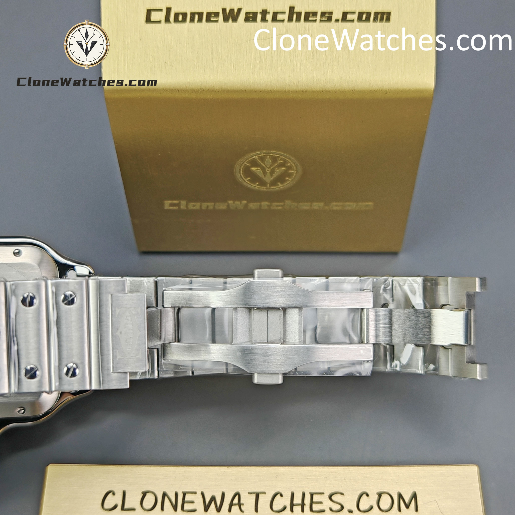 Cartier Super Clone Watches 1:1 Santos Series Gradient Brown Dial 39.8MM WSSA0064