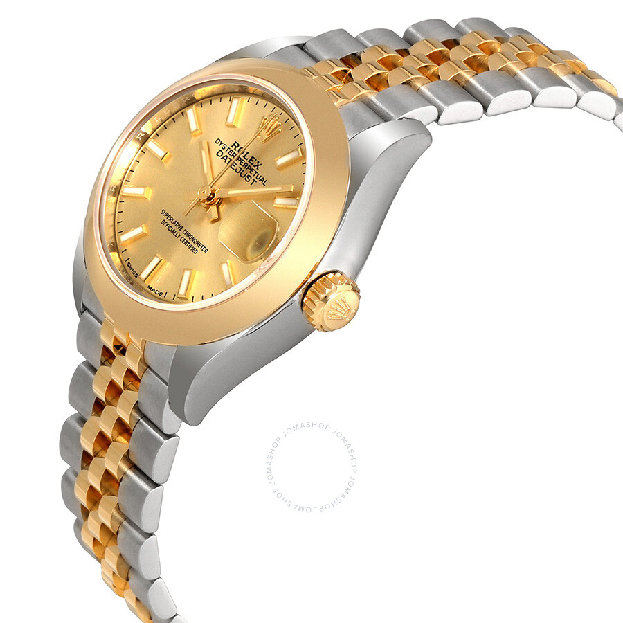 Rolex Lady Datejust 28 Champagne Dial Steel and 18kt Yellow Gold Jubilee Watch 279163CSJ（Lifetime free warranty+90-days replacement service & Refund!.）