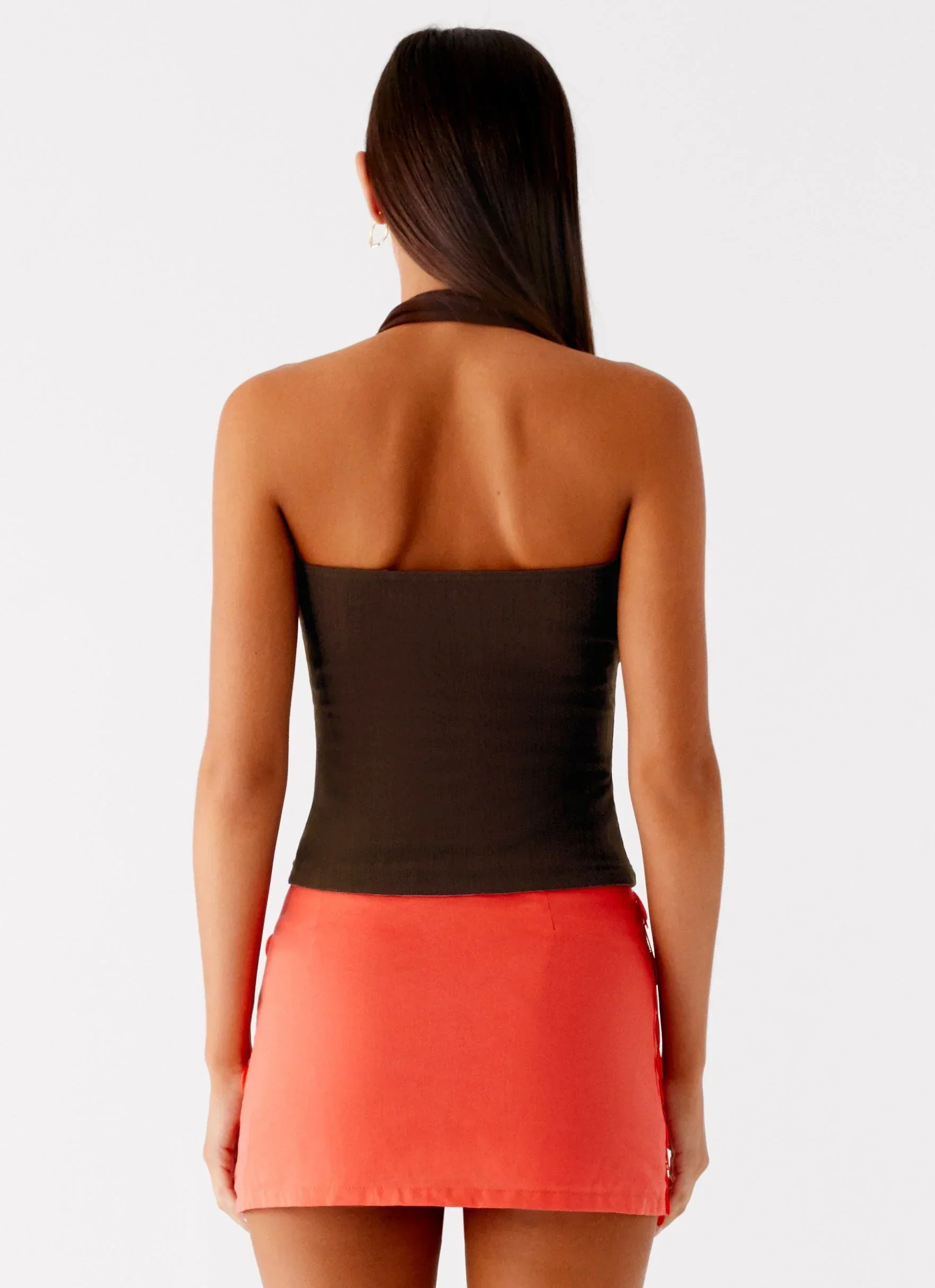 Nera Halter Top - Chocolate