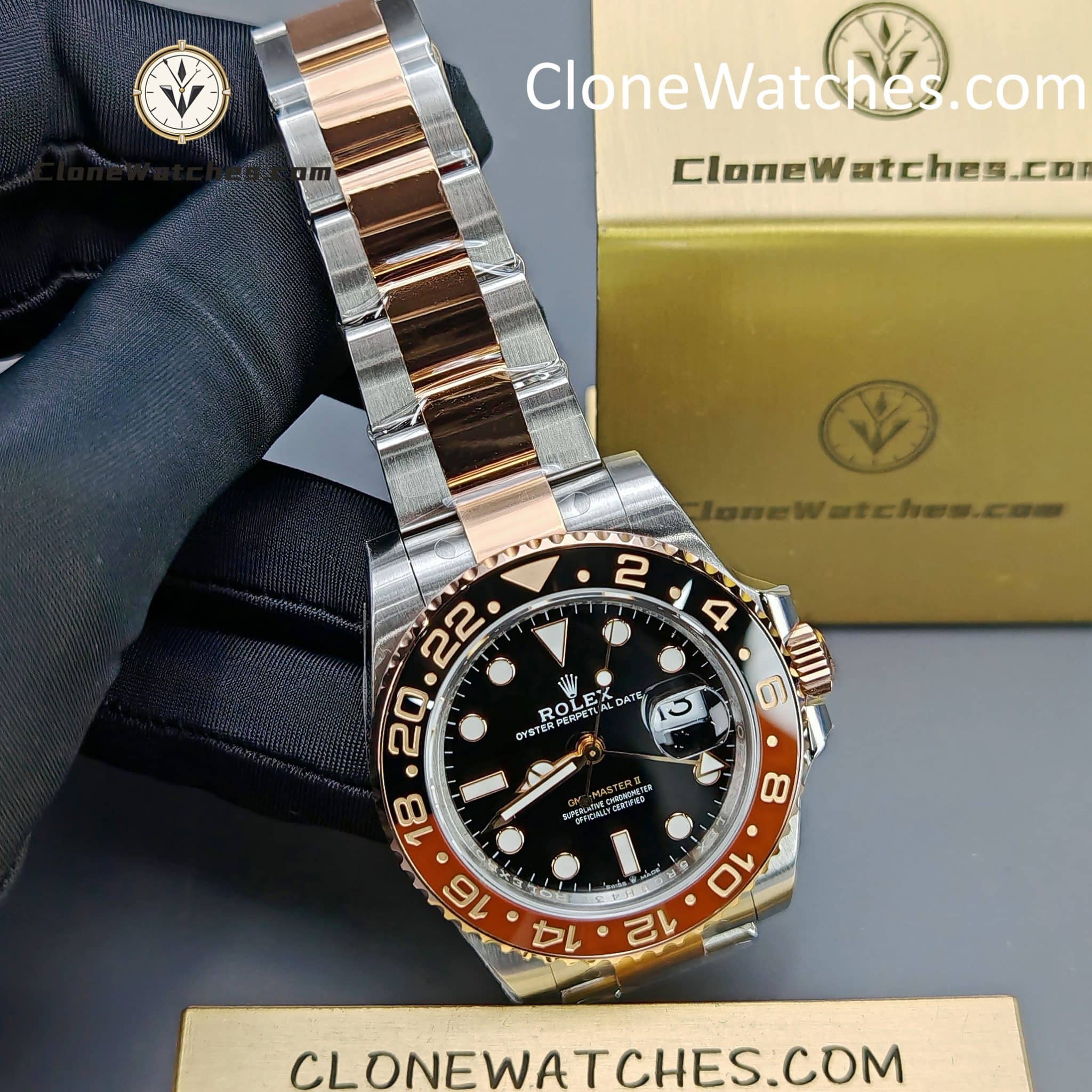 Rolex Super Clone Watches 1:1 Rootbeer GMT Master II M126711chnr Oyster 3285 Movement 40mm
