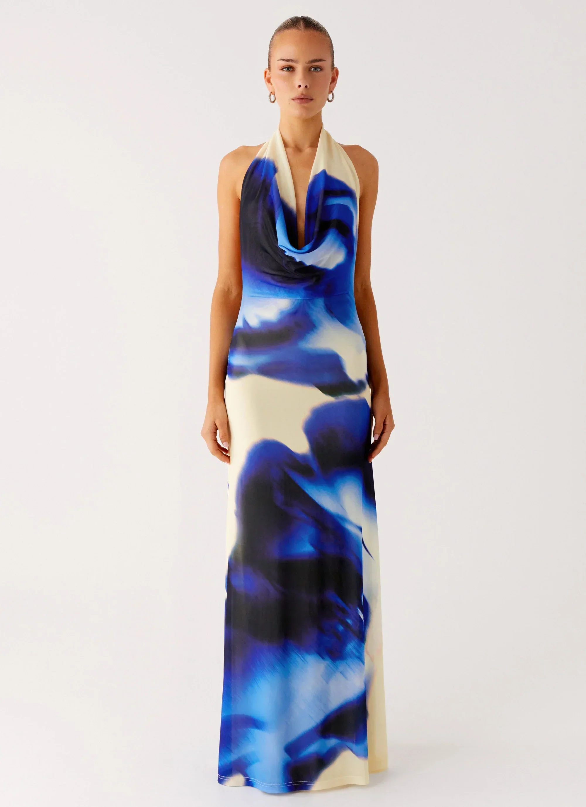 Only A Feeling Cowl Neck Maxi Dress - Heirloom Floral