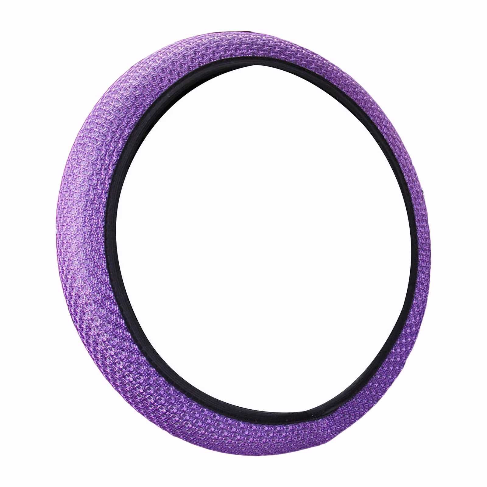 Anti Slip Steering Wheel Cover Elastic Stretch Mesh Cloth Car Accessory Black Microfiber Leather Fit