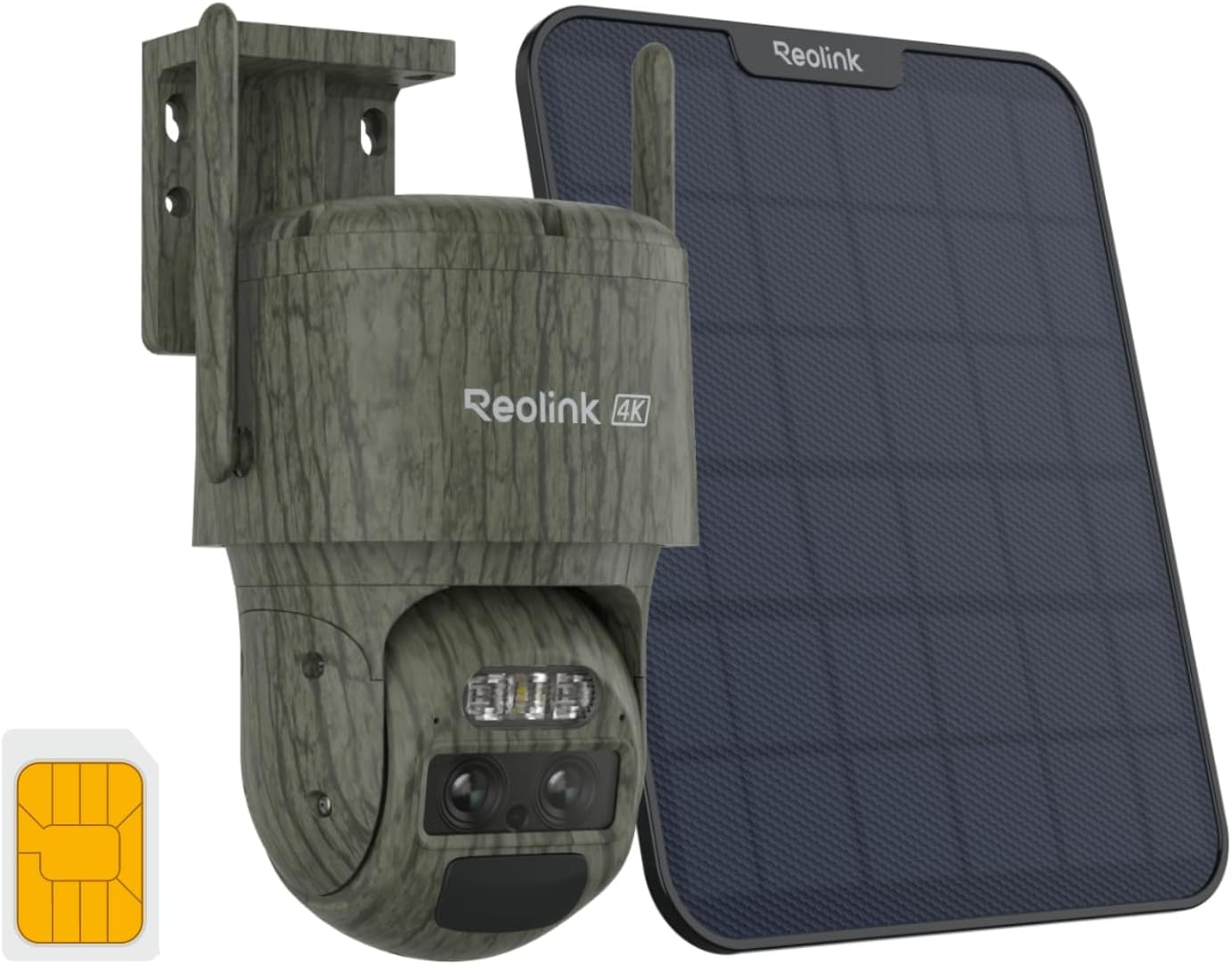 Caméra surveillance 4K double objectif 4G LTE PTZ zoom 6X panneau solaire