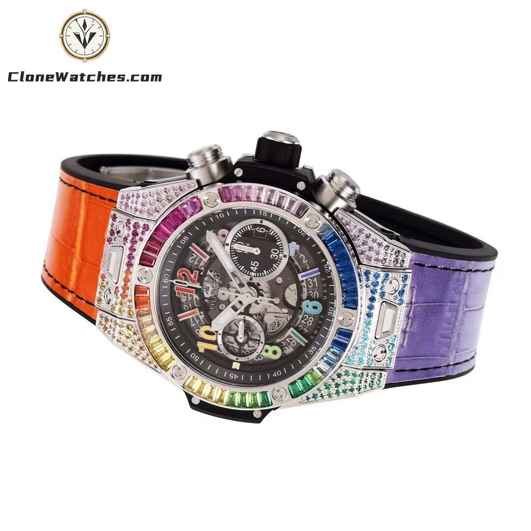 Hublot Super Clone Watches 1:1 Big Bang Unico Titanium Rainbow 42MM 441.NX.1117.LR.0999