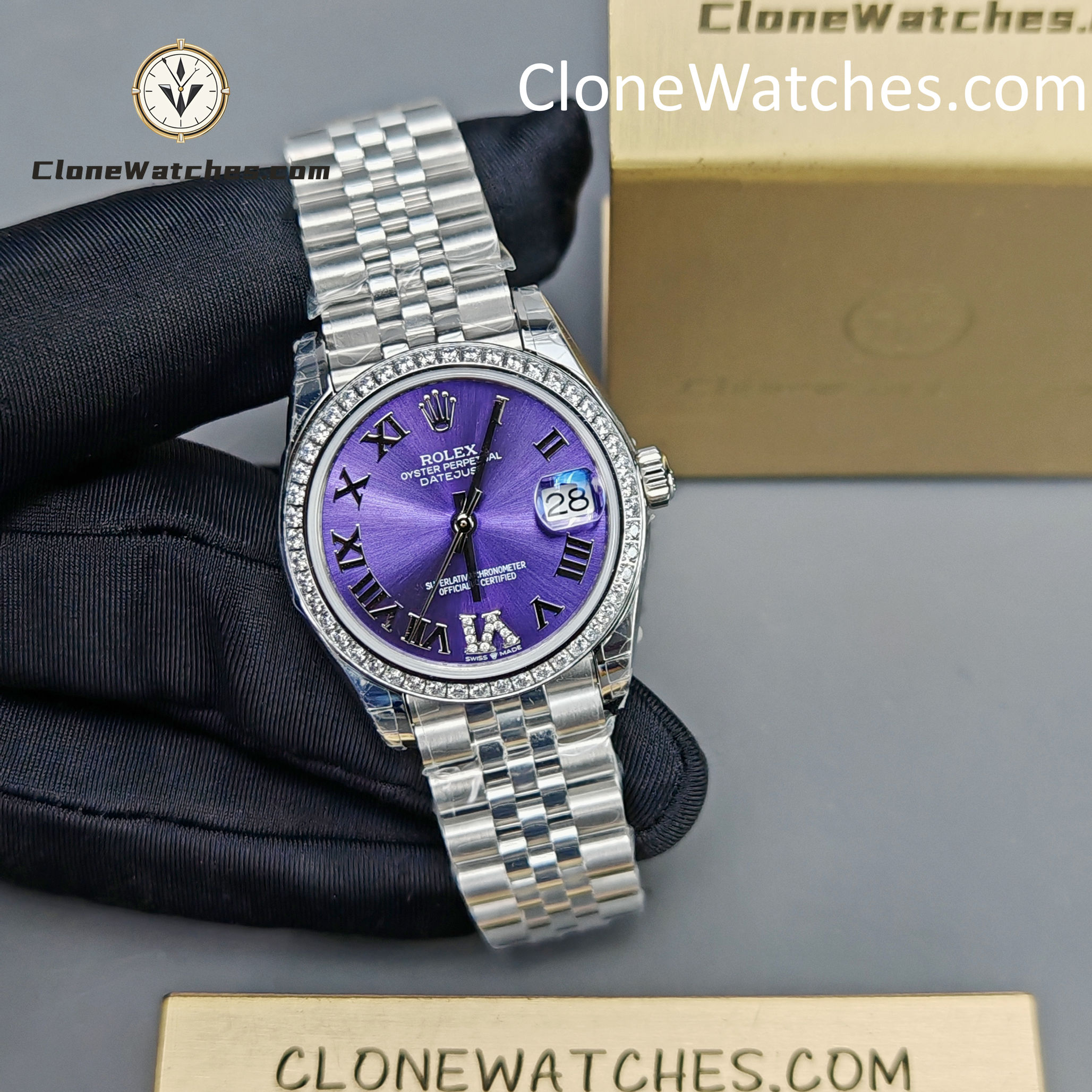 Rolex Super Clone Watches 1:1 DateJust m278384rbr-0030 Jubilee 31MM 2236 Movement