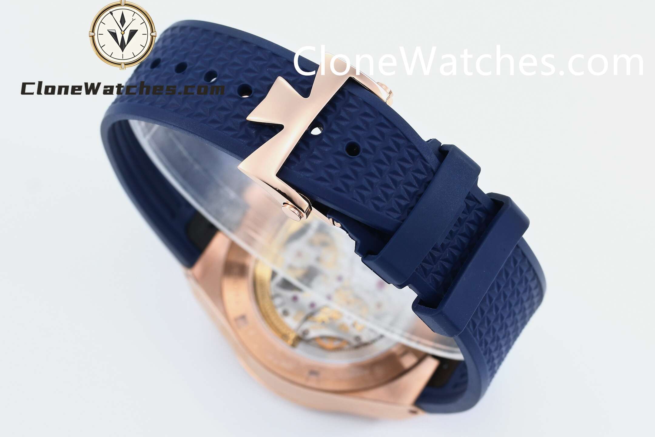 Vacheron Constantin Super Clone Watches 1:1 Overseas Rose Gold Tourbillon 6000V/210R-B733 42.5MM Rubber Strap