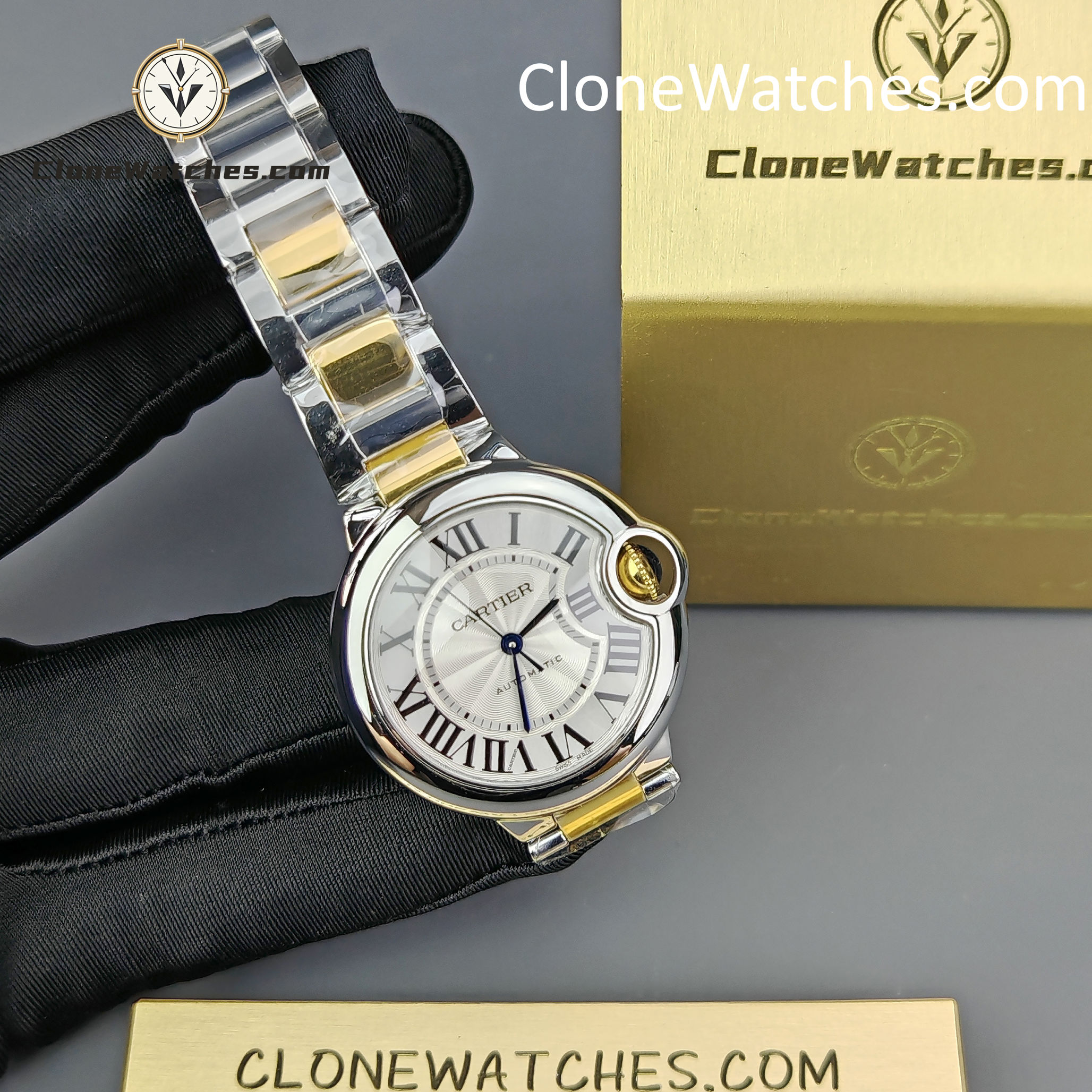 Cartier Super Clone Watches 1:1 Ballon Bleu de W2BB0002 Silver Dial 33mm