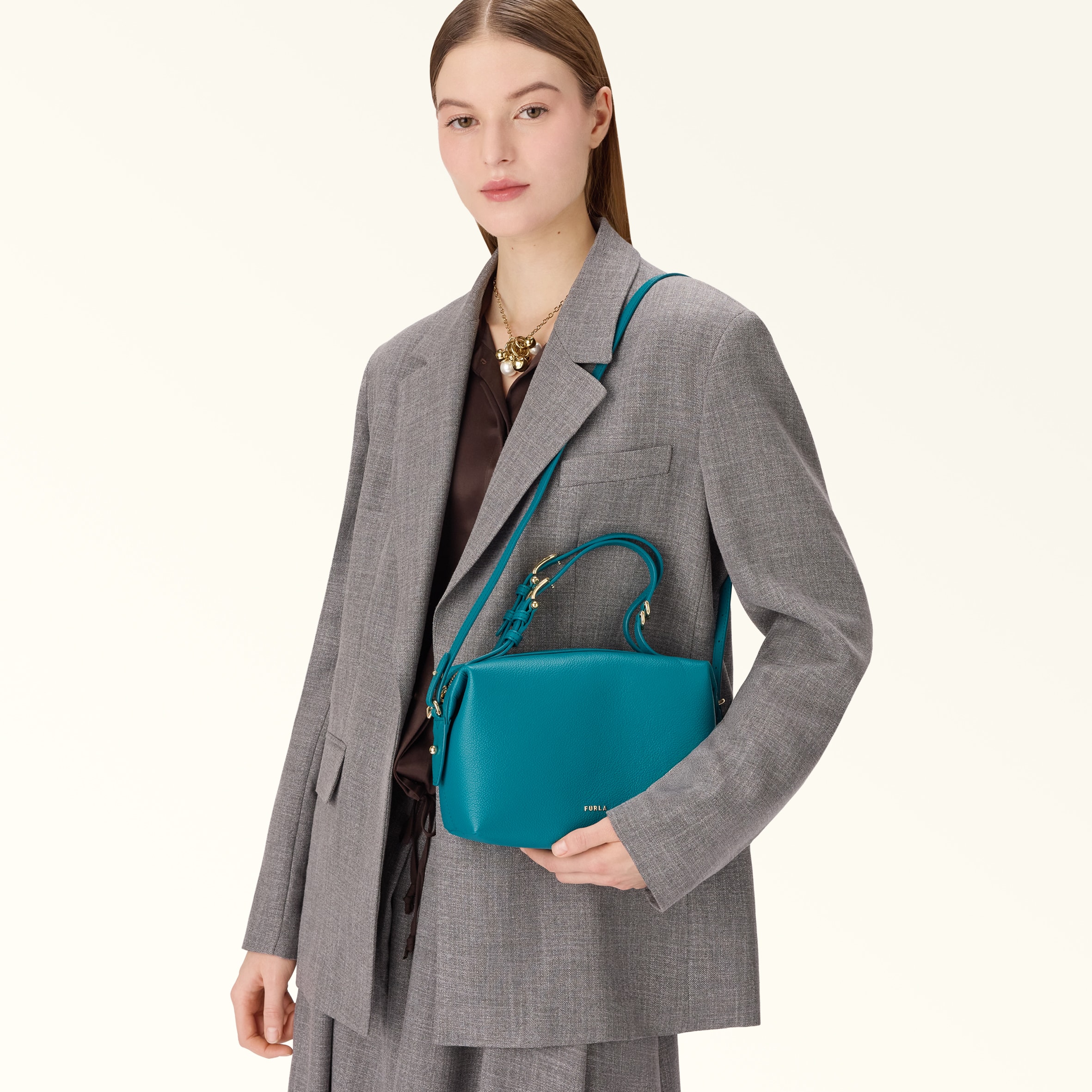 Furla Double Boston Bag