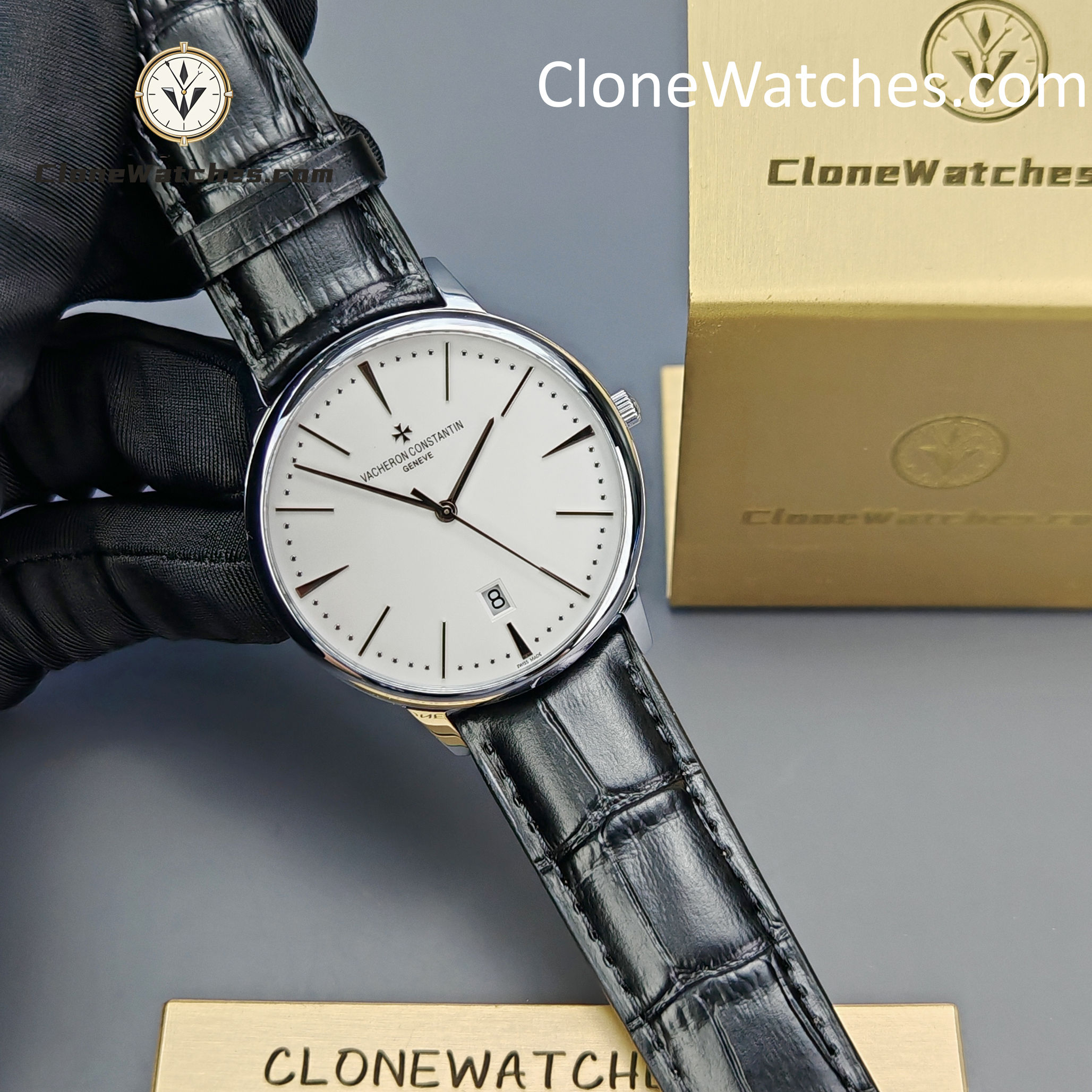 Vacheron Constantin Super Clone Watches 1:1 Patrimony 85180/000G-9230 White Dial
