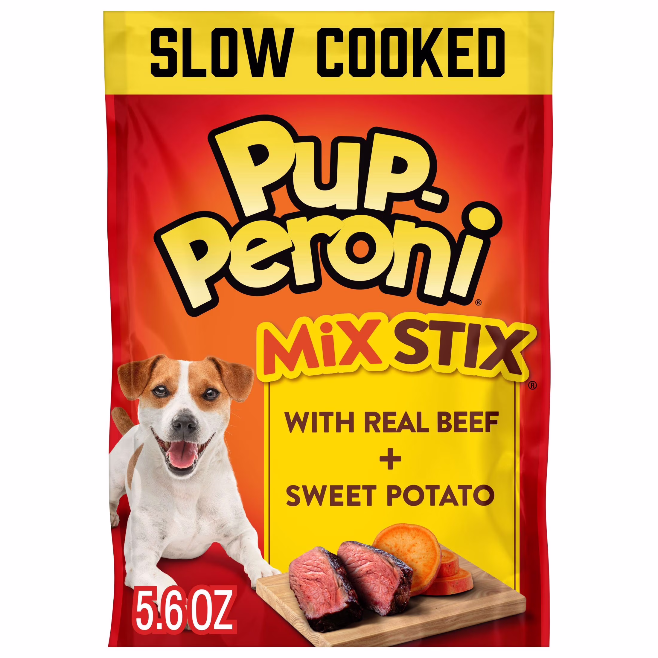 Pup Peroni Mix Stix Dog Treats With Real Beef + Sweet Potato, 5.6 oz Bag
