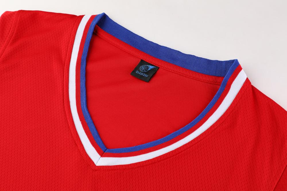 Clippers basketball uniform red suit（Customizable name and number）