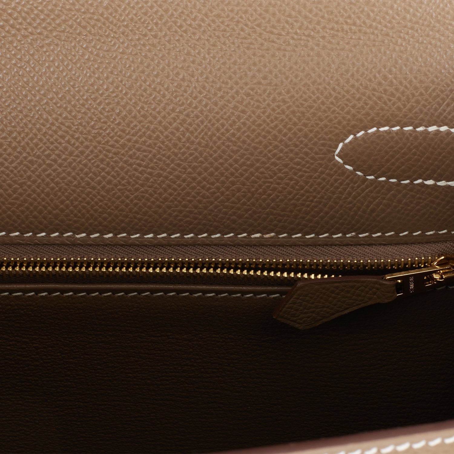 Hermes Kelly Sellier 28 Etoupe Epsom Gold Hardware