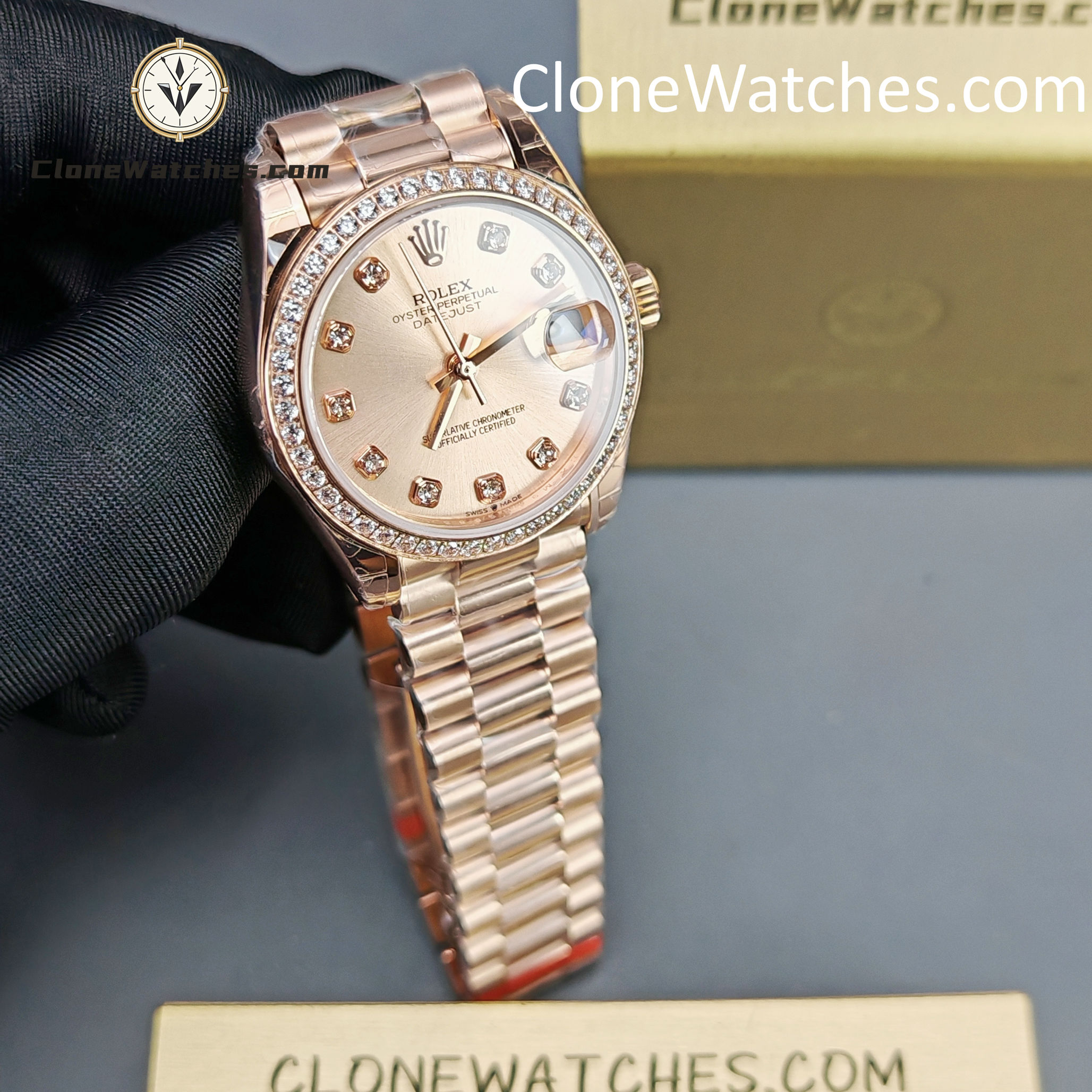 Rolex Super Clone Watches 1:1 DateJust m278285rbr-0025 President 31MM 2236 Movement