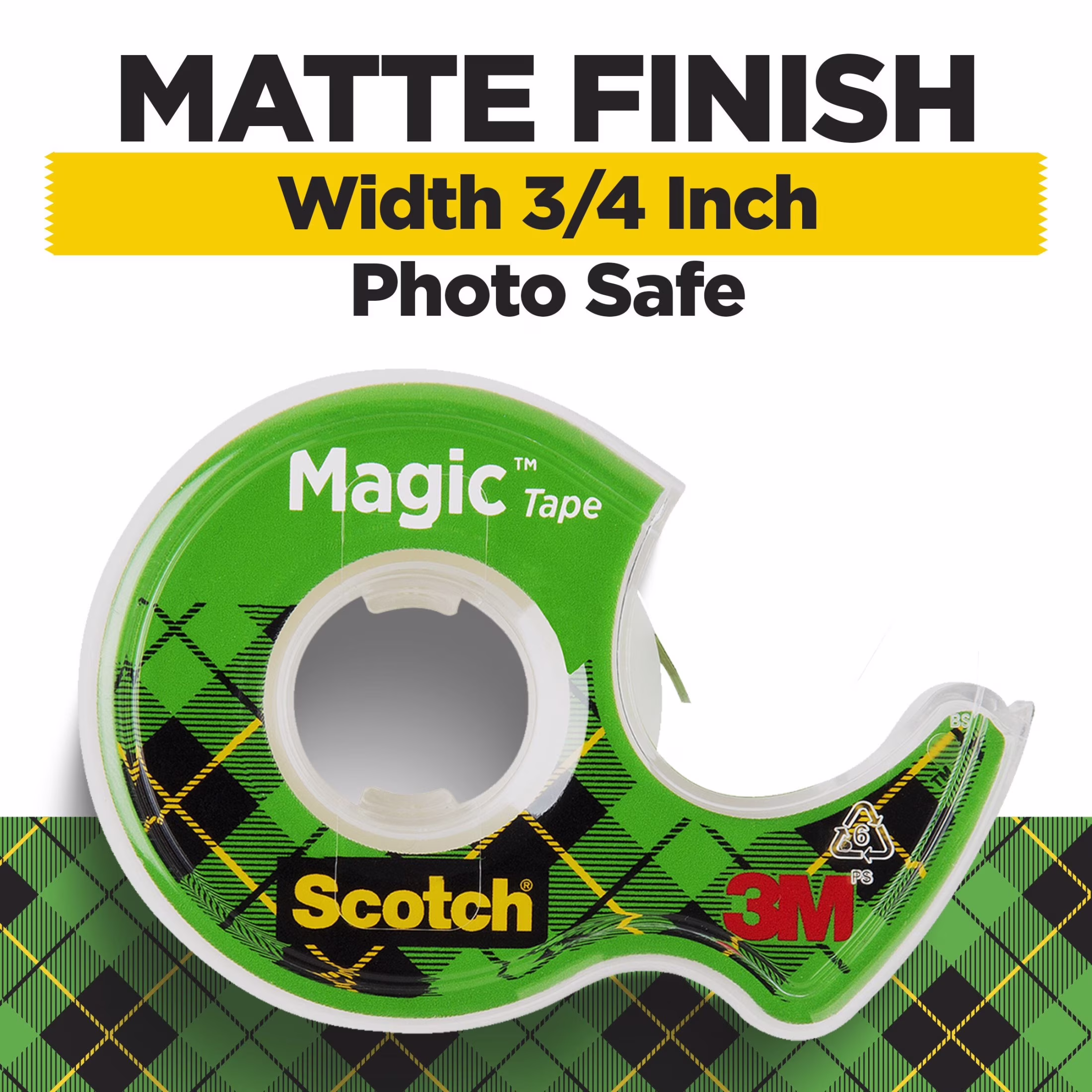 Scotch Magic Tape Dispenser, Clear, 3/4