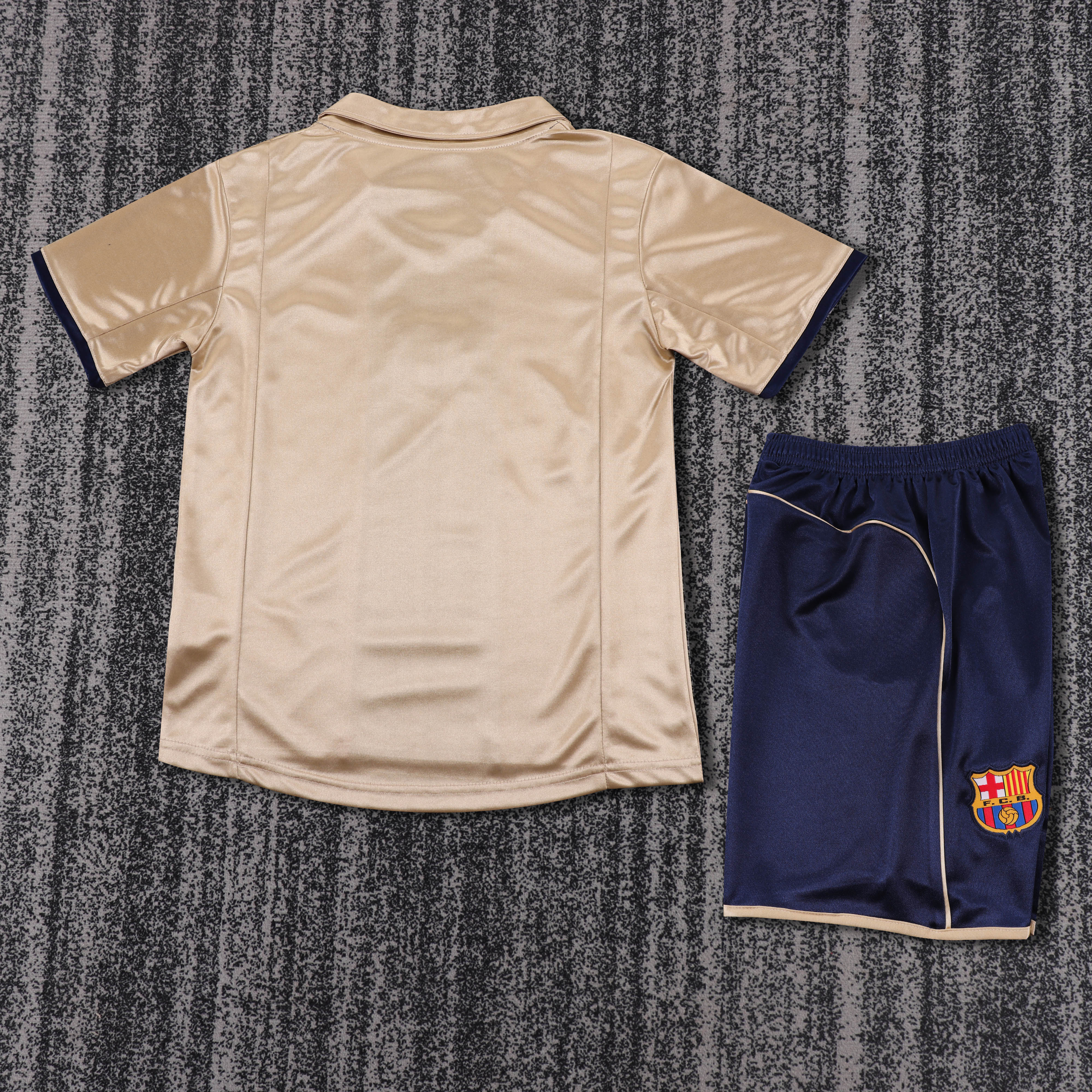 2001-02 Barcelona Away Retro Children's Jersey Set - Fans Edition