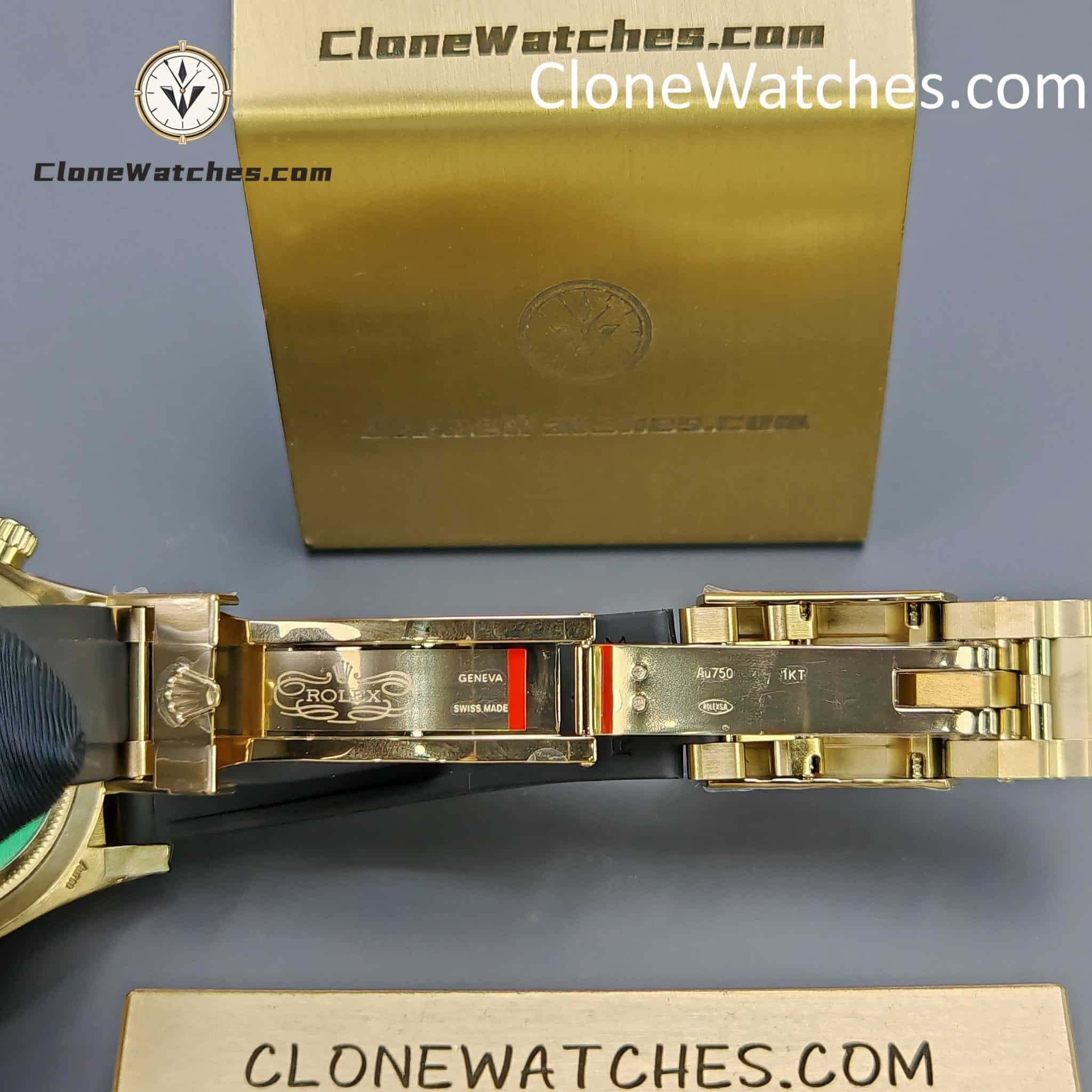 Rolex Super Clone Watches 1:1 Daytona 18K Gold White Dial m116518In-0045 4130 Movement