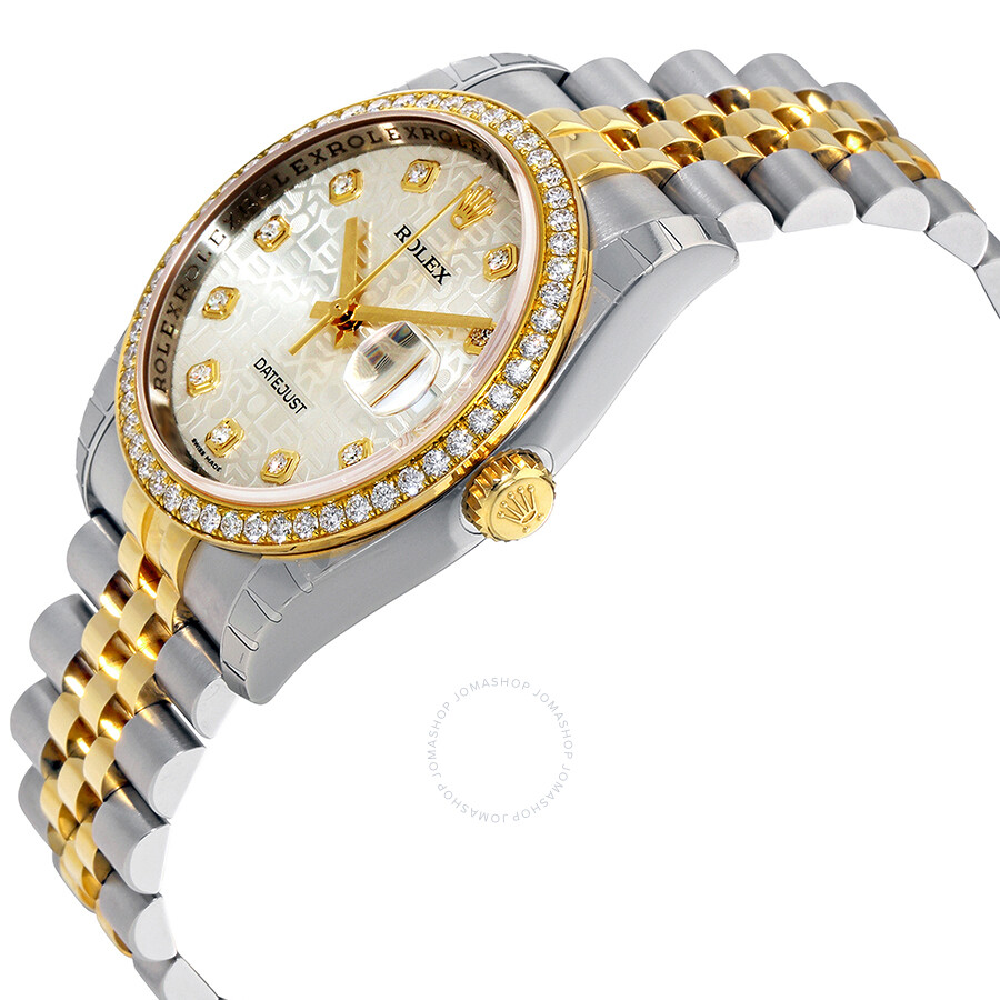 Rolex Datejust Silver Dial Automatic Stainless Steel and 18 Carat Yellow Gold Ladies Watch 116243SJDJ（Lifetime free warranty+90-days replacement service & Refund!.）