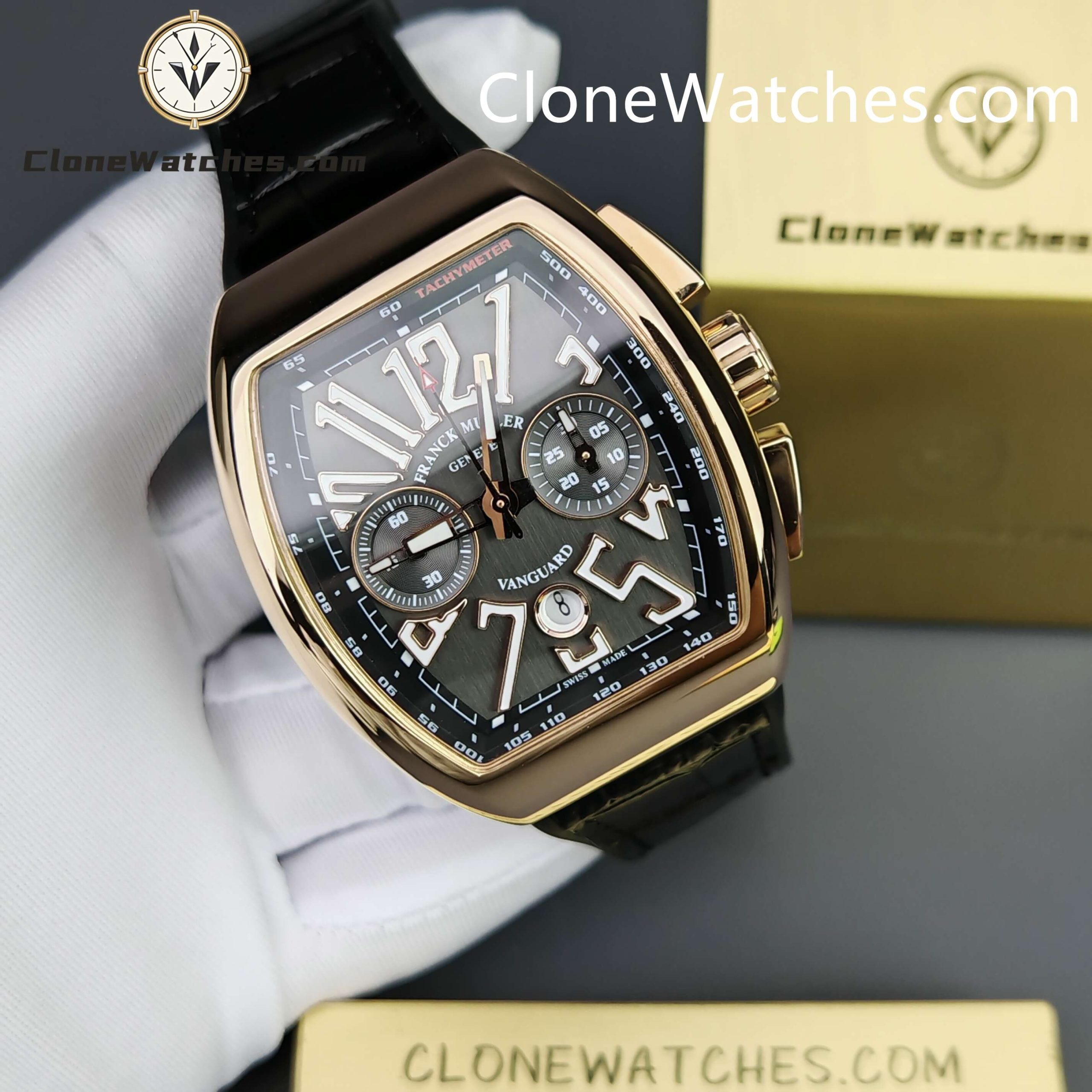 Franck Muller Super Clone Watches 1:1 Vanguard 45CCGLDBRNLD1 44MM