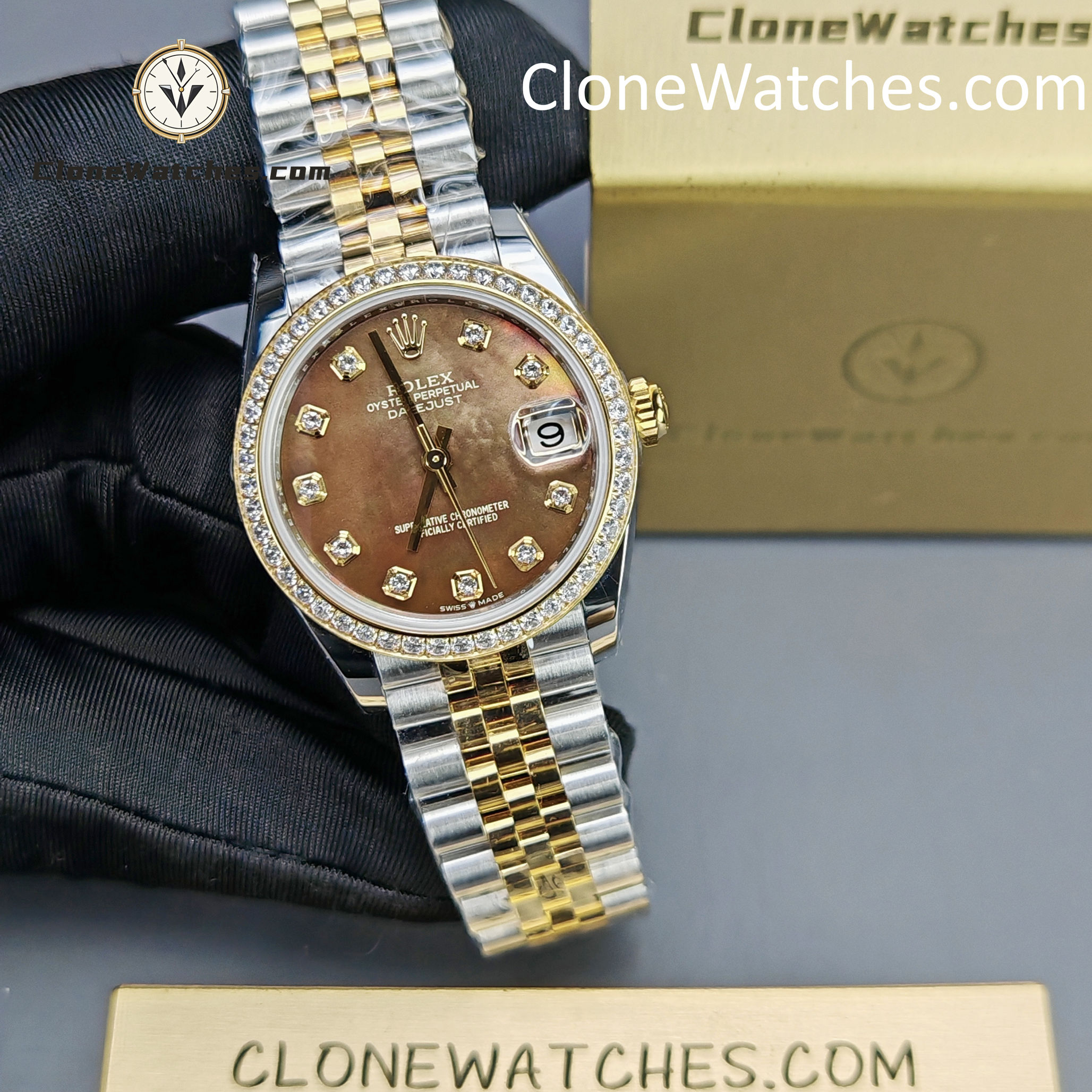 Rolex Super Clone Watches 1:1 DateJust m278383rbr-0024 Jubilee 31MM 2236 Movement