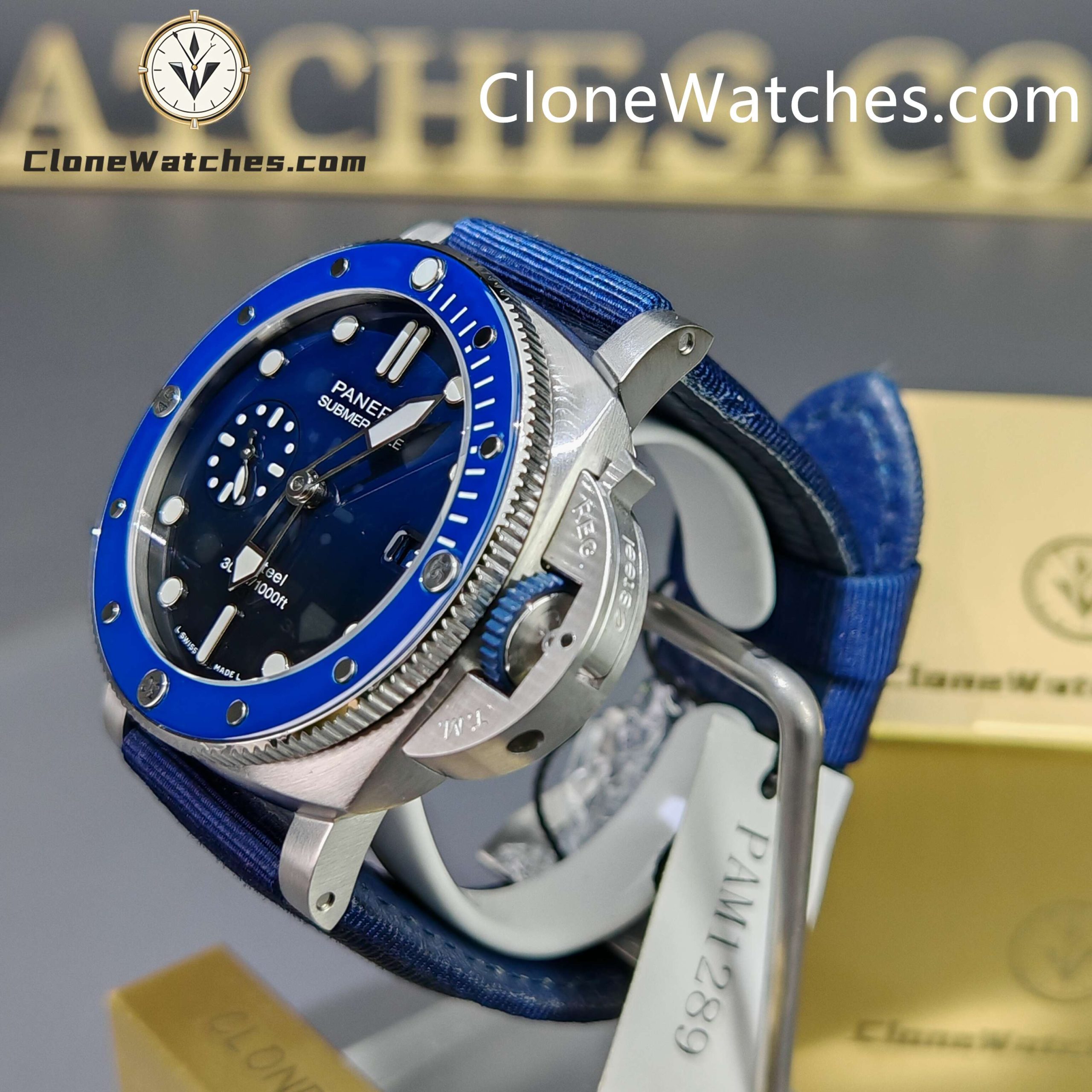 Panerai Super Clone Watches 1:1 Submersible QuarantaQuattro Blu Profondo PAM01289