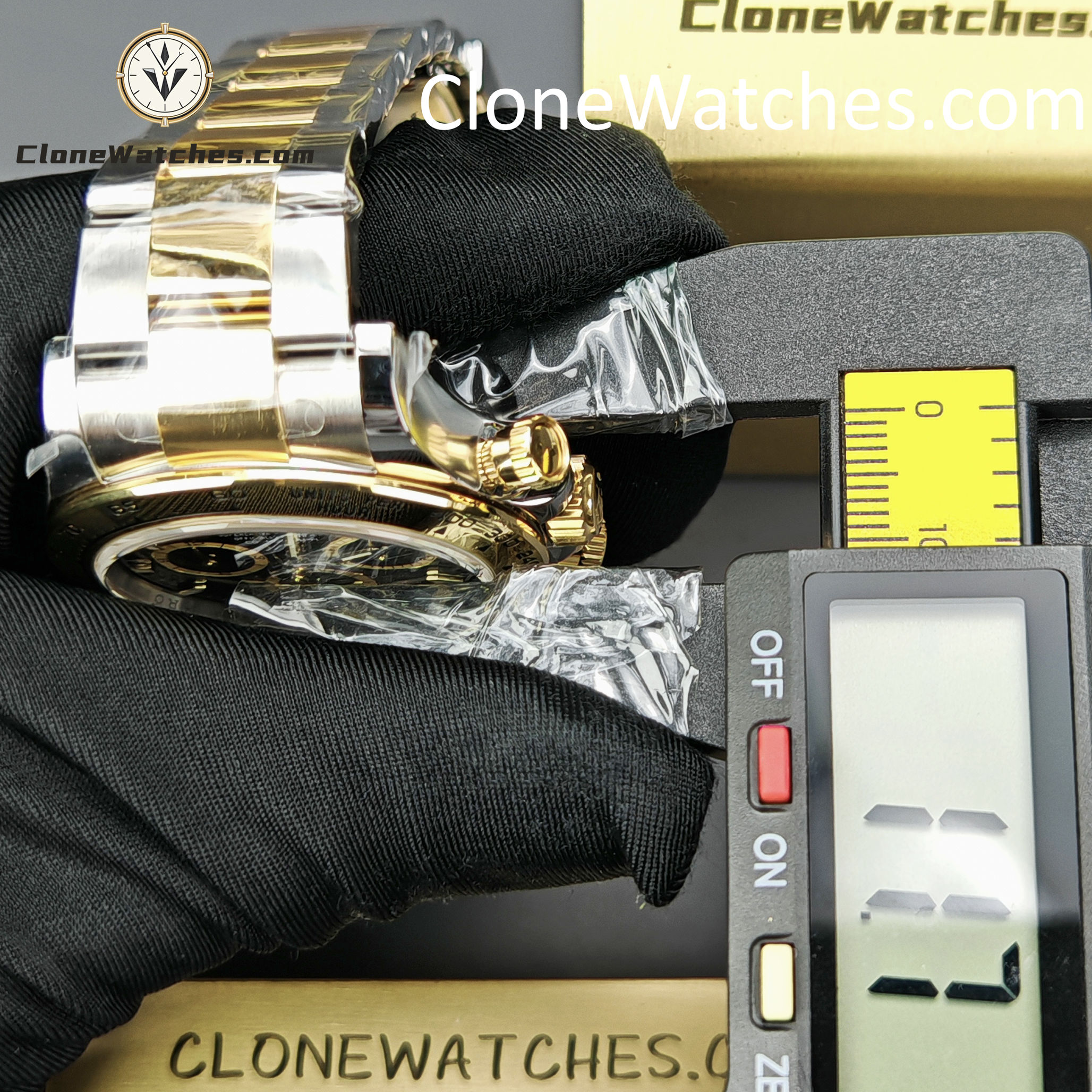 Rolex Super Clone Watches 1:1 Daytona 18k Gold Black Dial M126503-0003 4131 Movement
