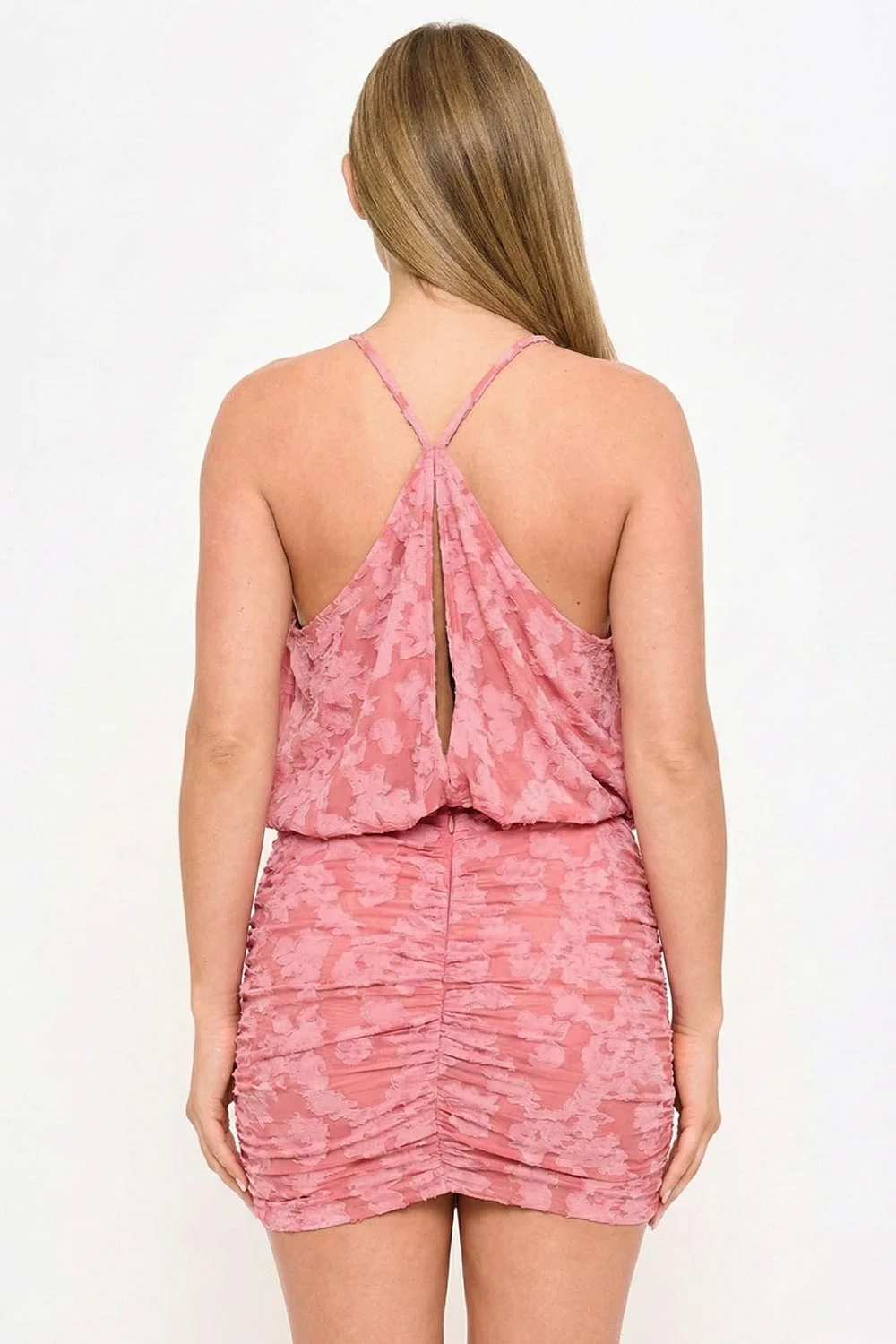 Symphony Dress - Jacquard Textured Patterned Mini Dress