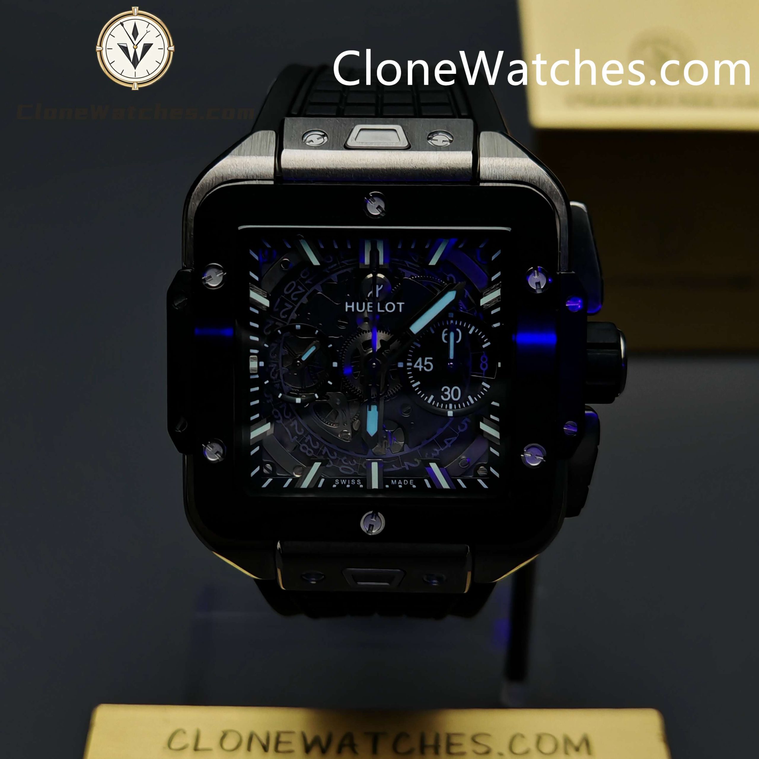 Hublot Super Clone Watches 1:1 Square Bang Unico Titanium Ceramic 42MM 821.NM.0170.RX