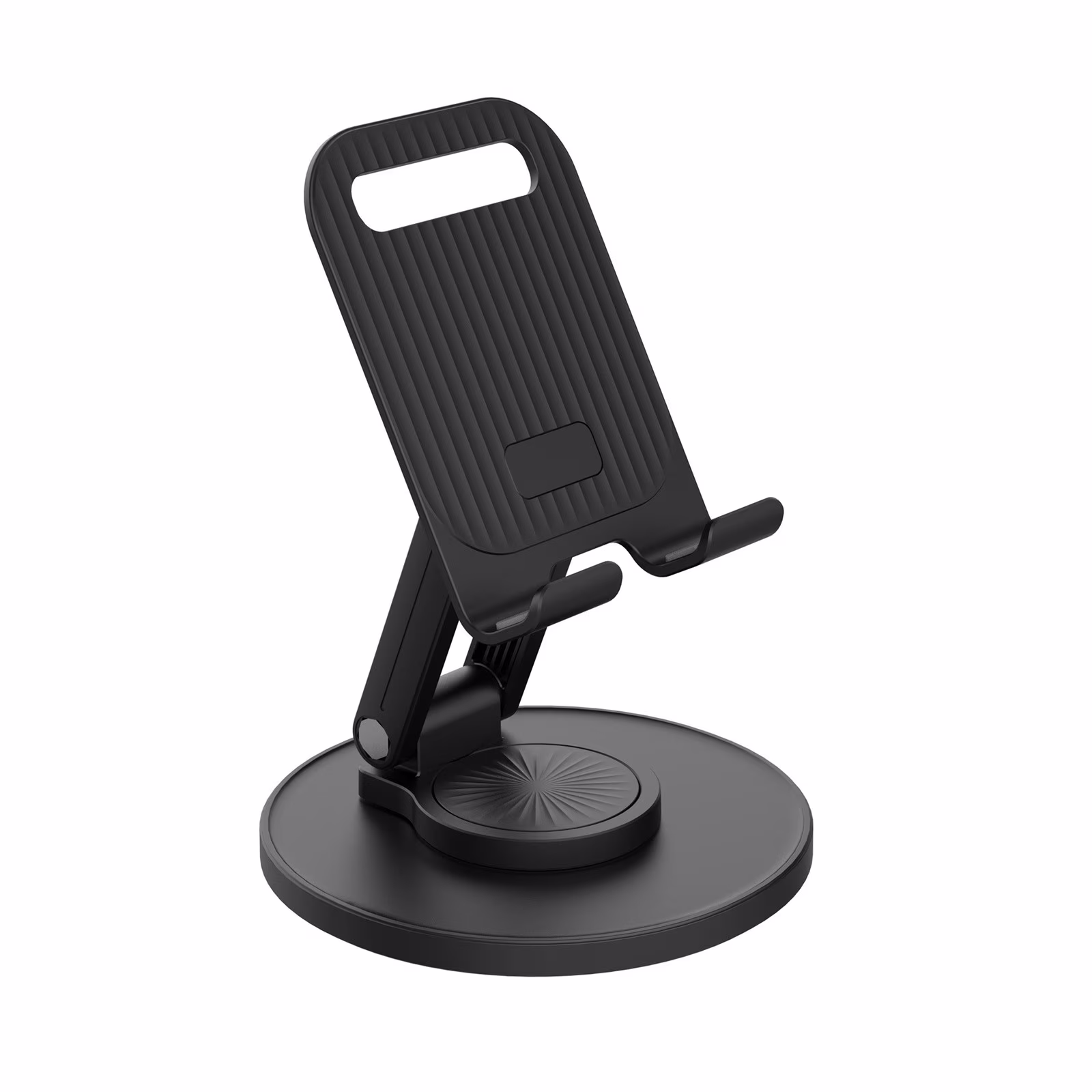 Zeceouar Foldable Phone Stand for Desk 360 Degrees Rotation Height Retractable Cell Phone Holder Portable Cellphone Stand