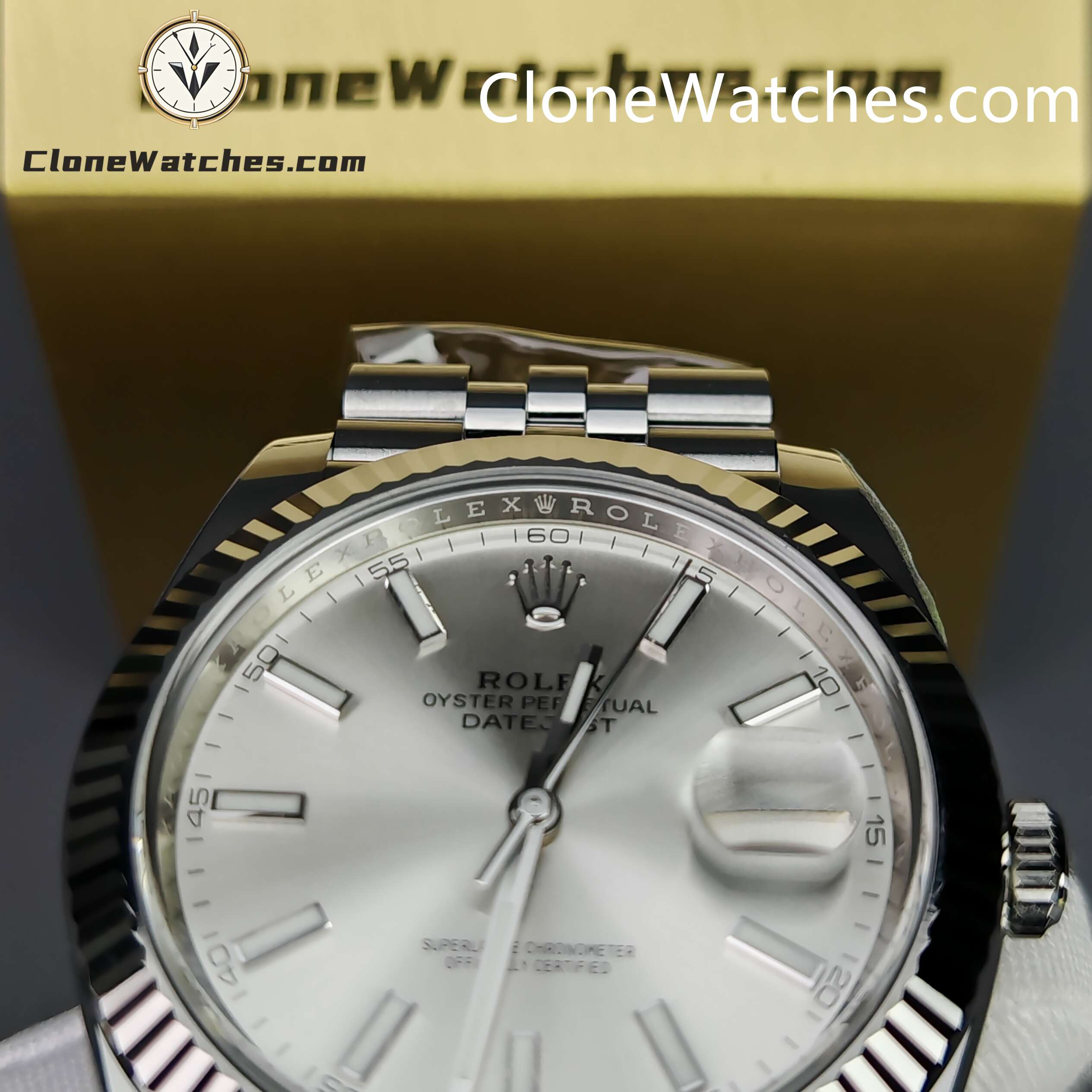 Rolex Super Clone Watches 1:1 DateJust Silver Dial m126334-0004 Jubilee 41MM 3235 Movement