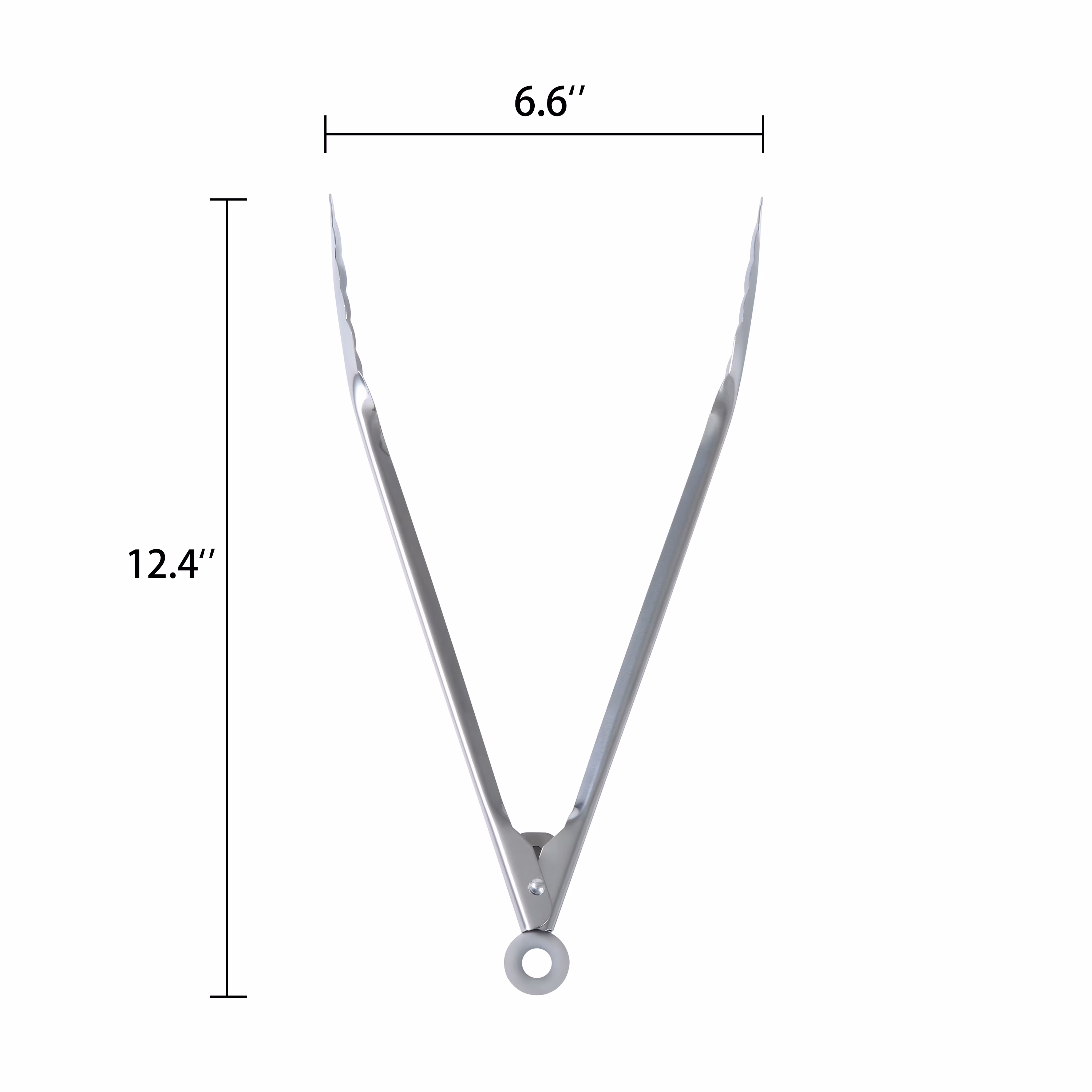 Mainstays 12 Inch Stainless Steel Locking Cooking Tongs with Lock Function - Silver