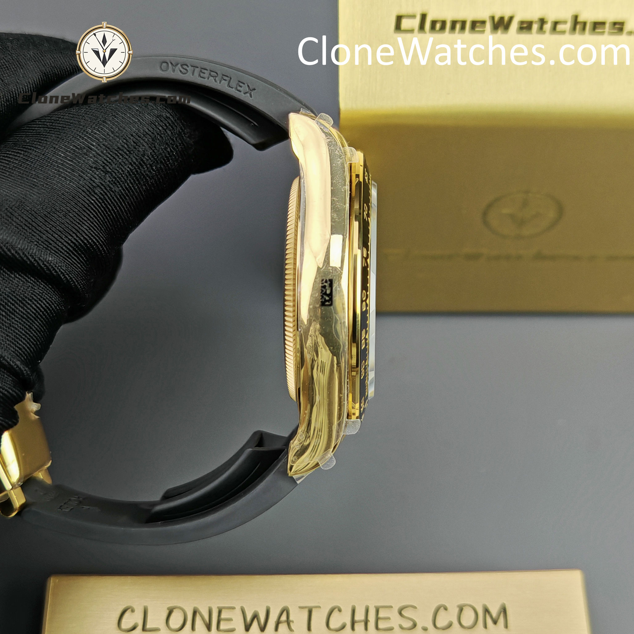 Rolex Super Clone Watches 1:1 Daytona 18K Yellow Gold Plating M126518LN-0014 4131 Movement