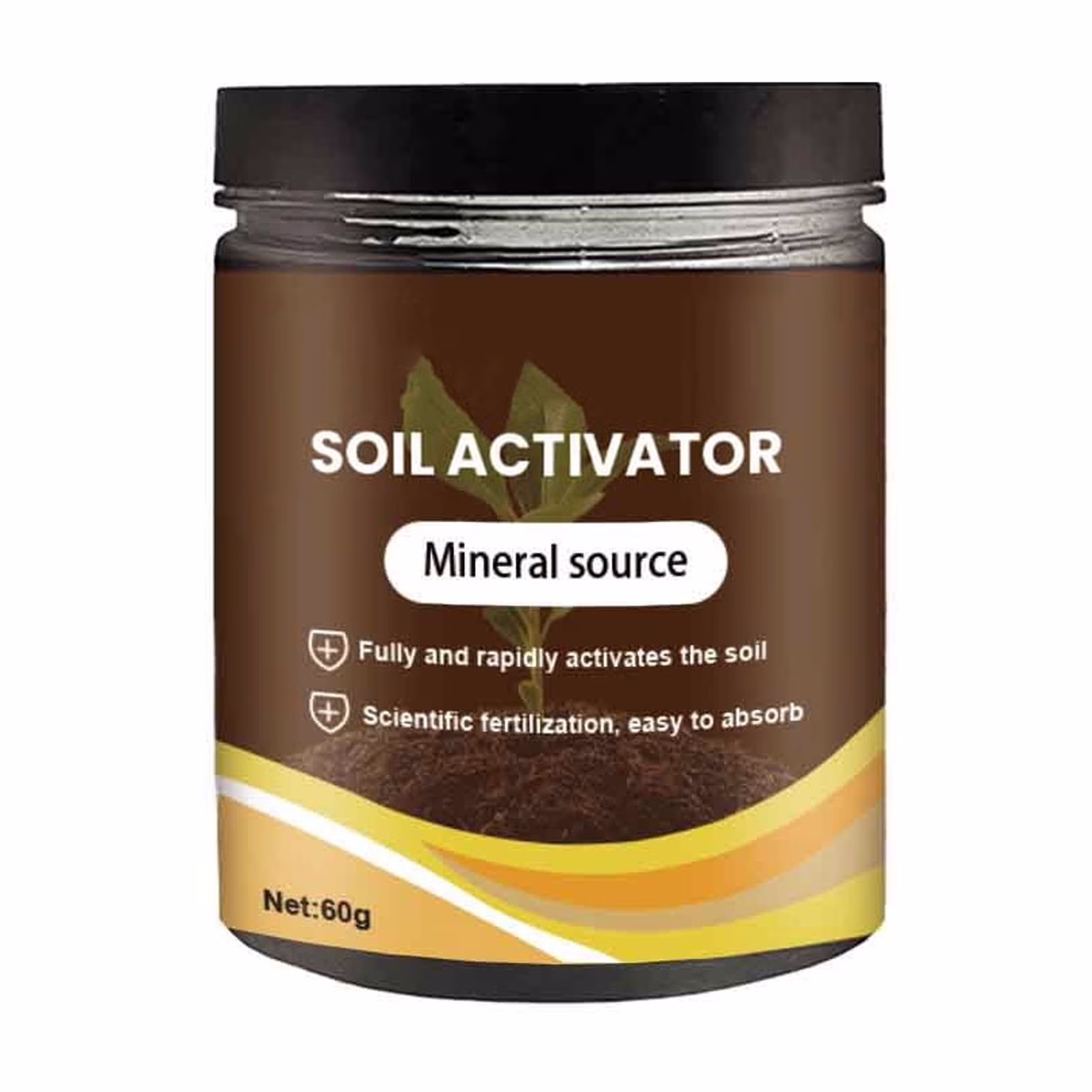 Aoznliie Soil Activator, Organic Soil Conditioner for Garden Lawn, Water Soluble Soil Improver with Fulvic Acid, Promotes Plant Growth, 60g