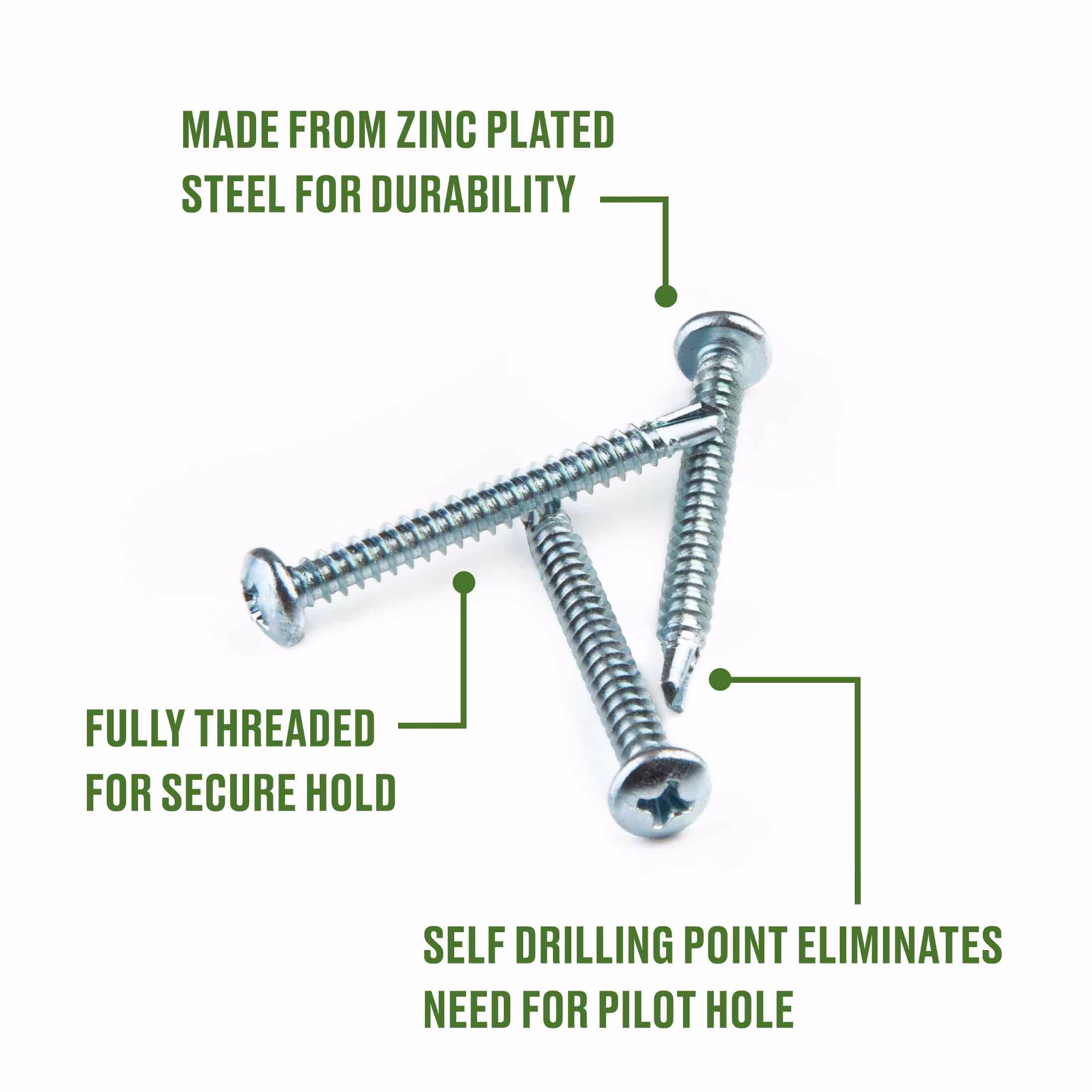 Hillman Self Drilling Screws #8 x 1/2