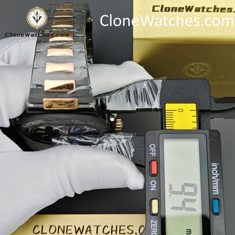 Modified Super Clone Watches 1:1 DiW Patek Philippe Nautilus 5711/1A “ROSE GOLD BLACK GRAIL”