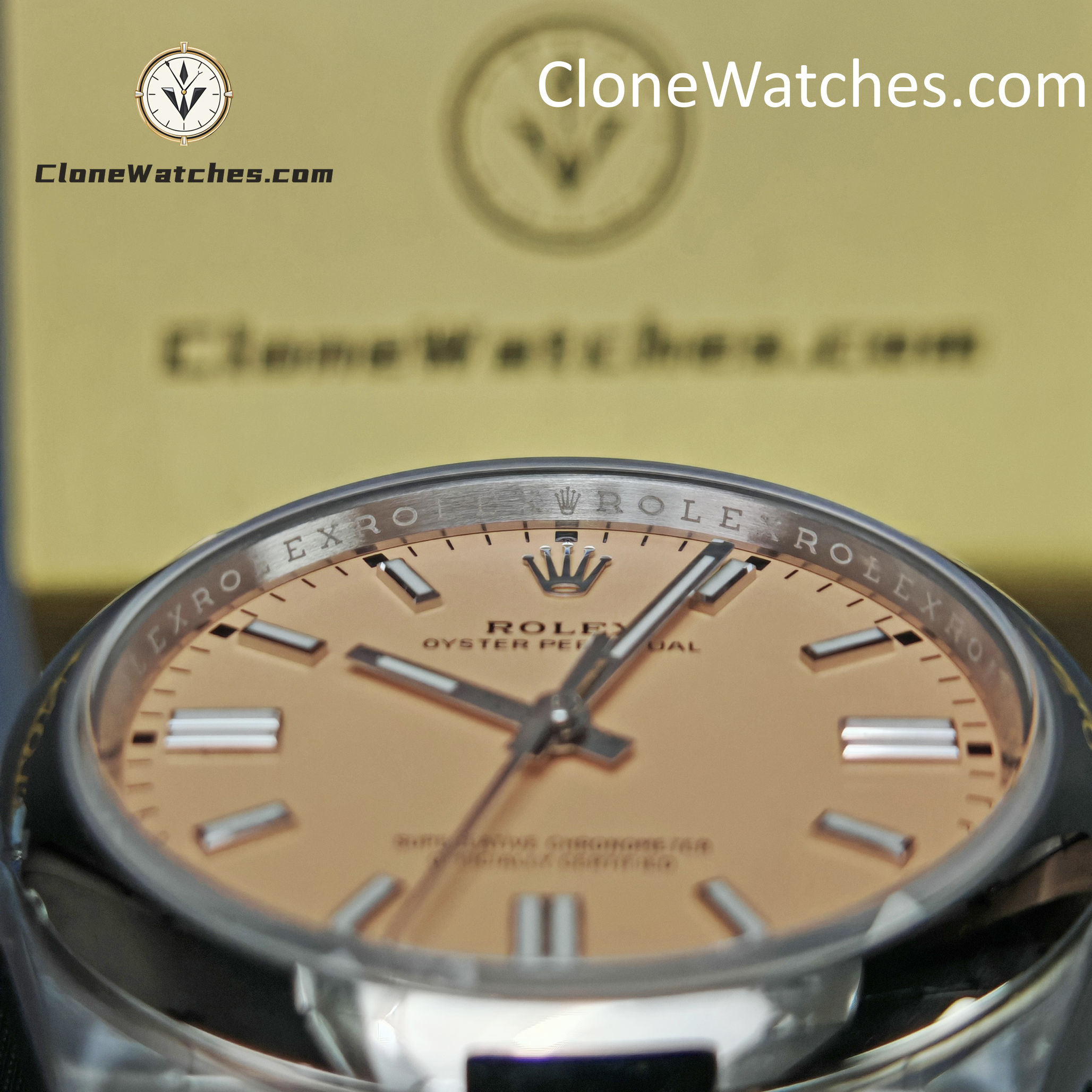 Rolex Super Clone Watches 1:1 Oyster Perpetual Yellow Dial 36mm M126000-0012 3230 Movement