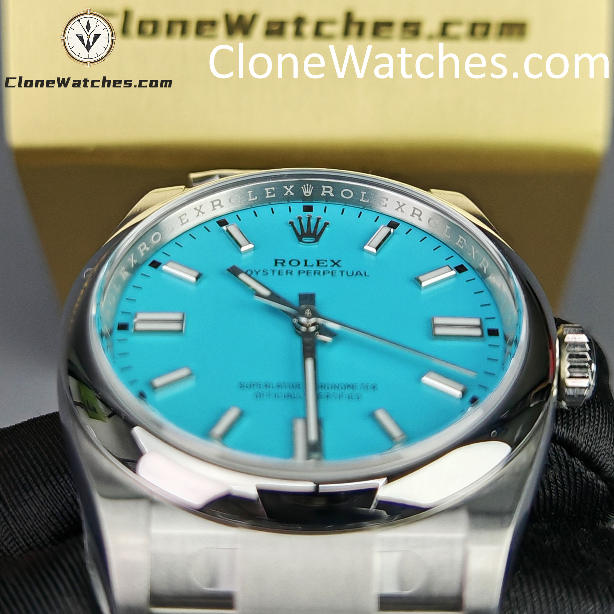 Rolex Super Clone Watches 1:1 Oyster Perpetual Turquoise Blue Dial 36mm M126000-0006 3230 Movement
