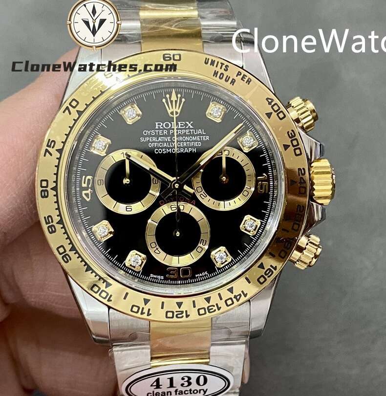 Rolex Super Clone Watches 1:1 Daytona Black Dial m116503-0011 4130 Movement