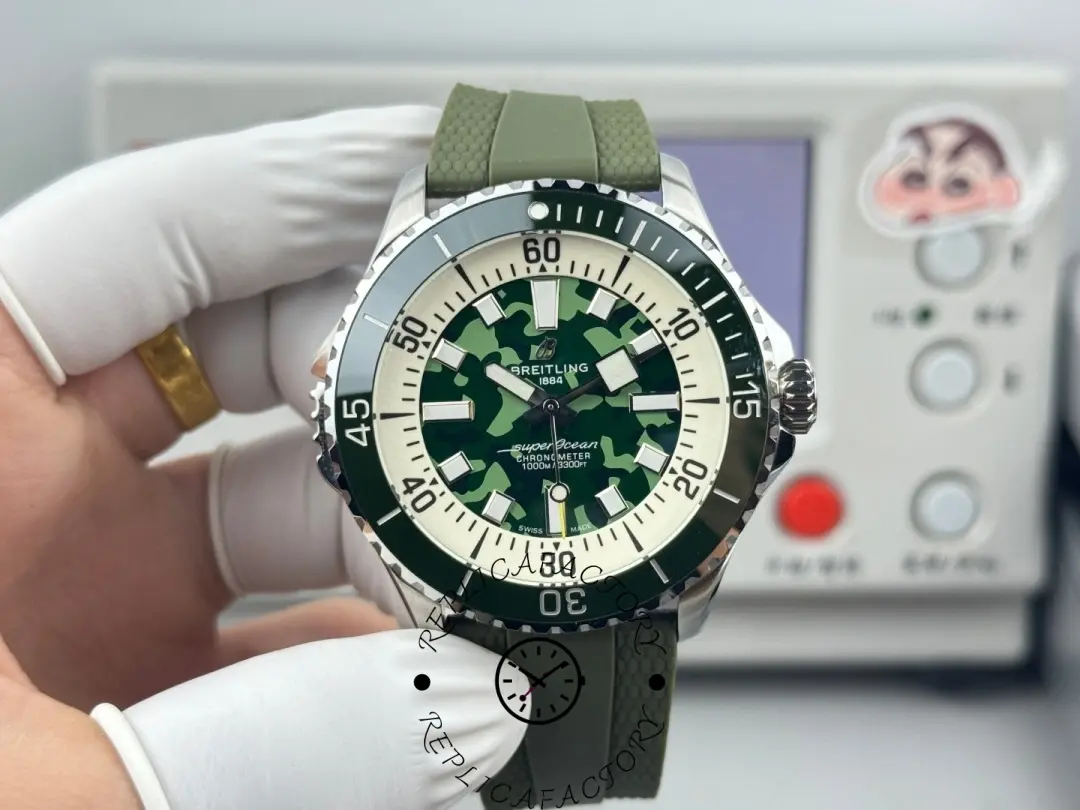 Breitling Superocean E10379D31L1S1 Replica Green Camouflage Watch