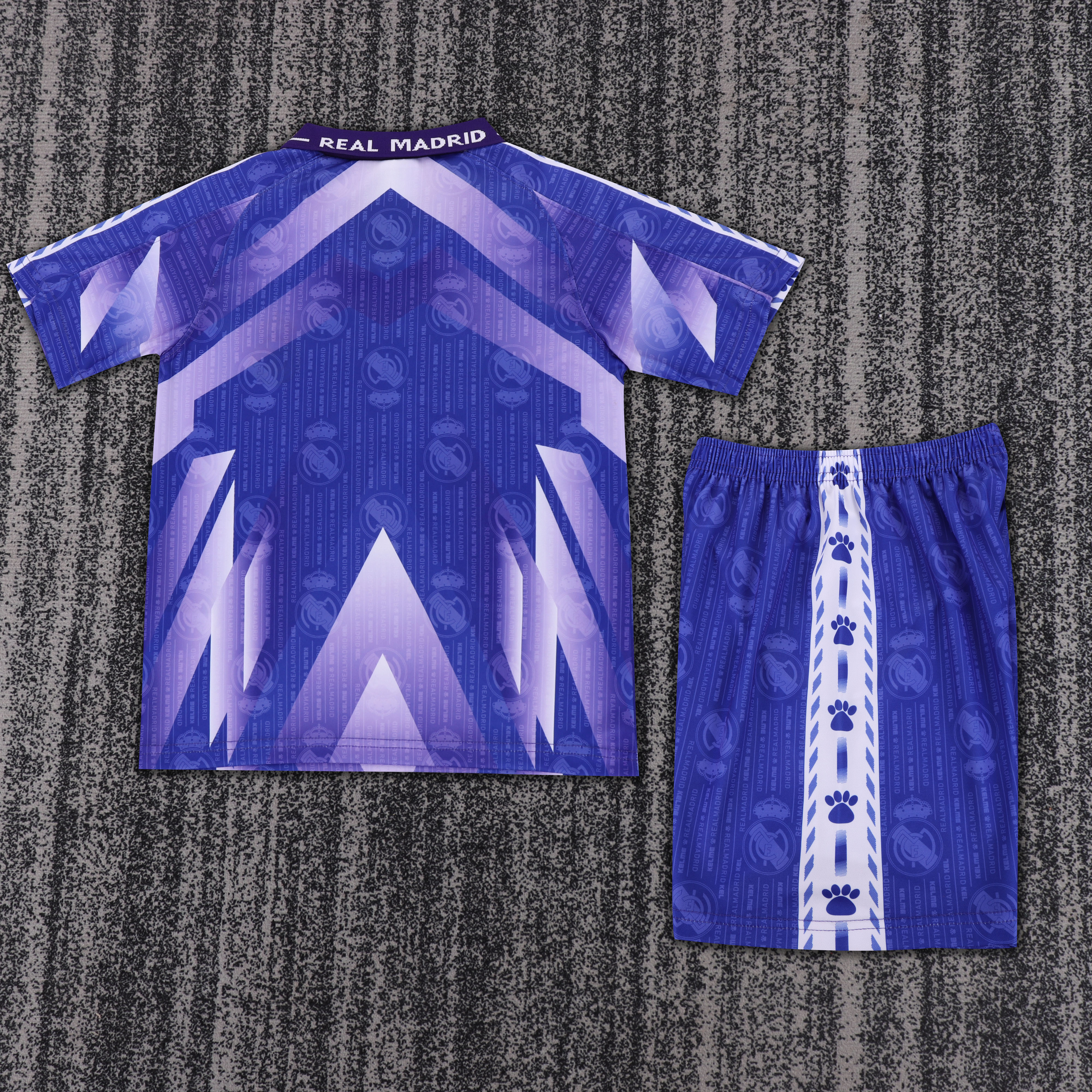 1996-97 Real Madrid Away Retro Children's Jersey Set - Fans Edition