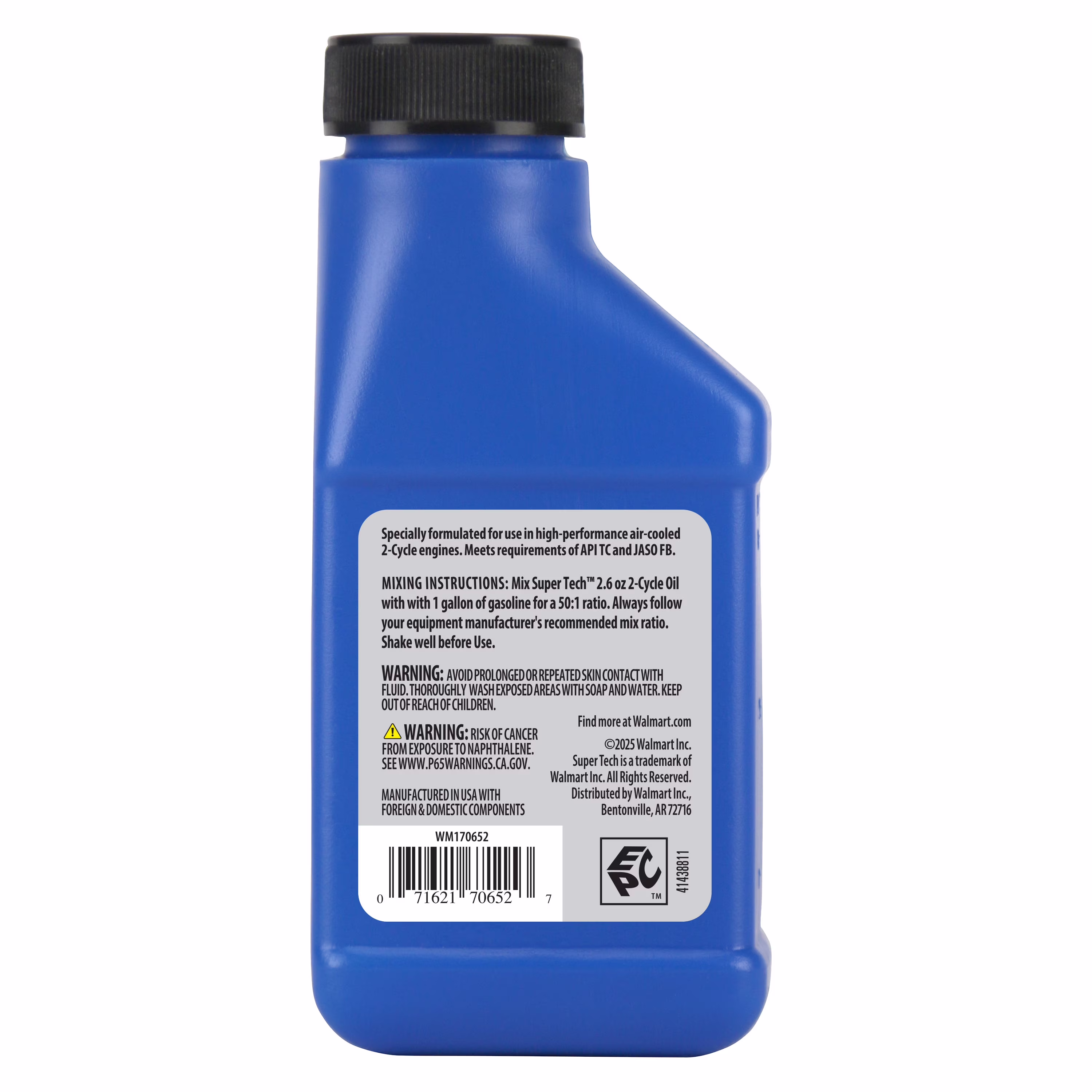 Super Tech Semi Synthetic 2.6oz 2-Cycle Lubricating Oil