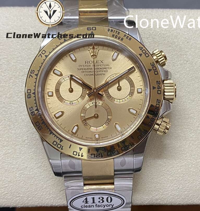 Rolex Super Clone Watches 1:1 Daytona Gold Dial M116503 – 0003 4130 Movement
