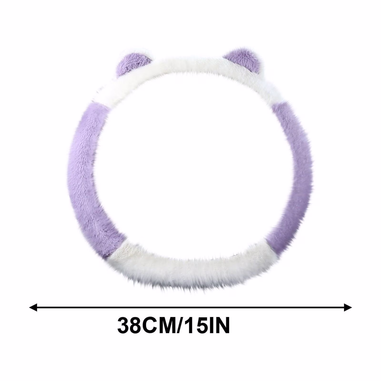 100Fens Car Steering Wheel Cover Plush Warm Winter Steering Wheel Cover Supplies Without Inner Ring Elastic Models