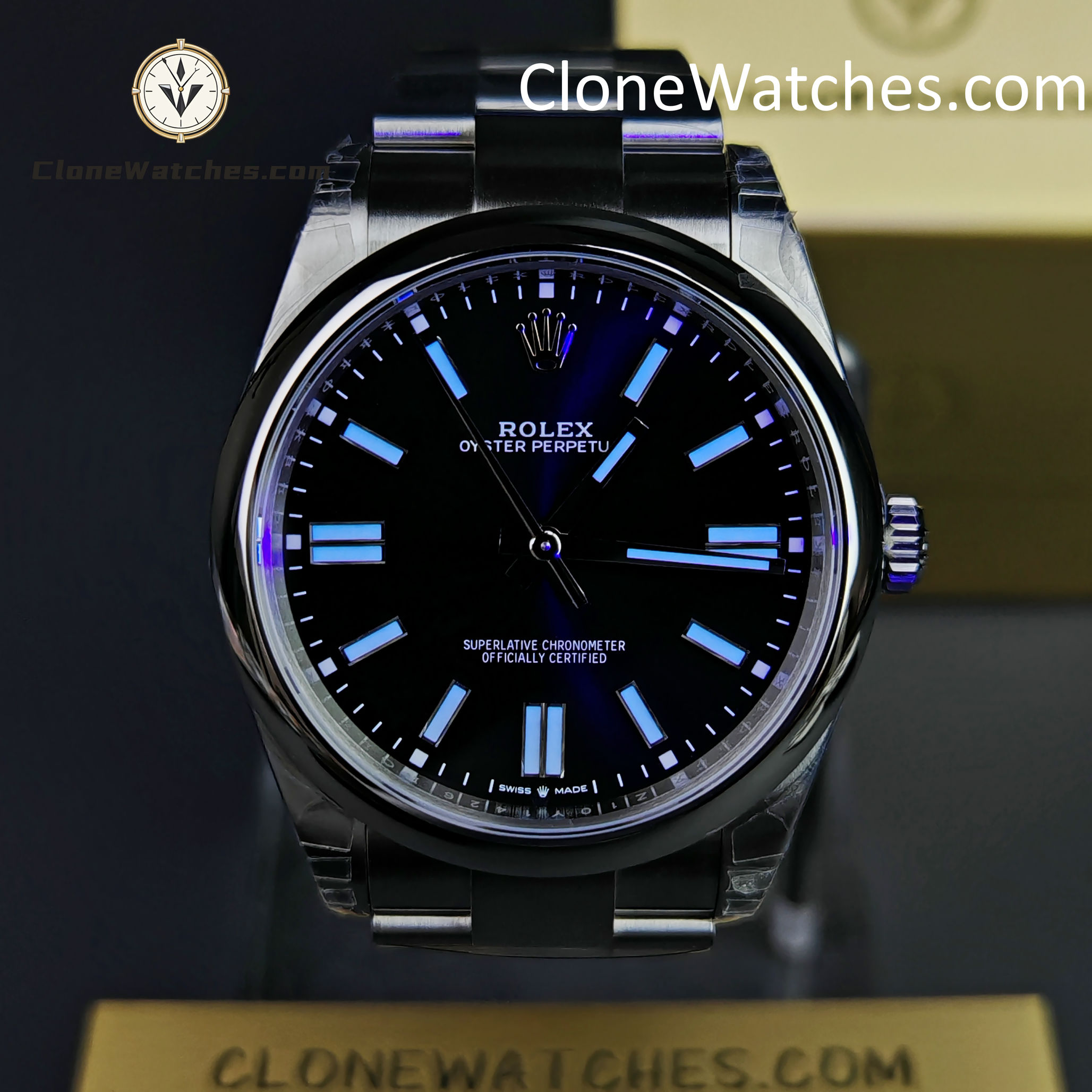 Rolex Super Clone Watches 1:1 Oyster Perpetual Black Dial 41mm m124300-0002 3230 Movement