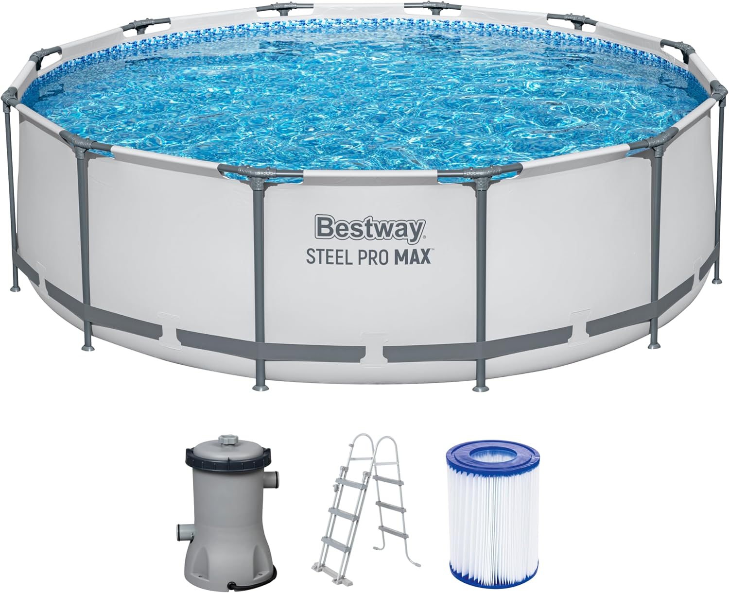 Piscine hors sol ronde Steel Pro Max 366 x 100 cm
