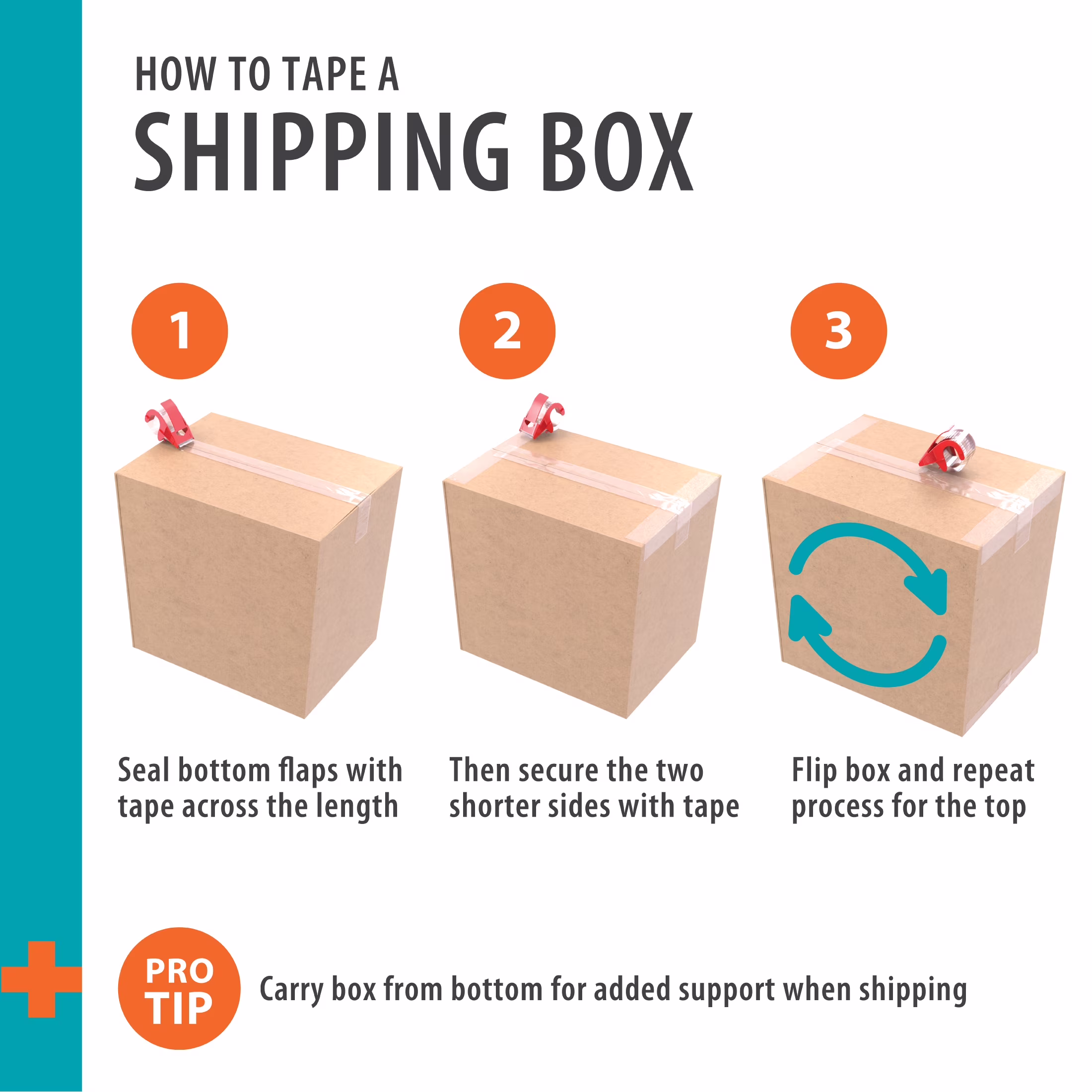 Pen+Gear Recycled Tuck-Top Shipping Box, 9 in L x 6 in W x 4 in H, White, 1 Count