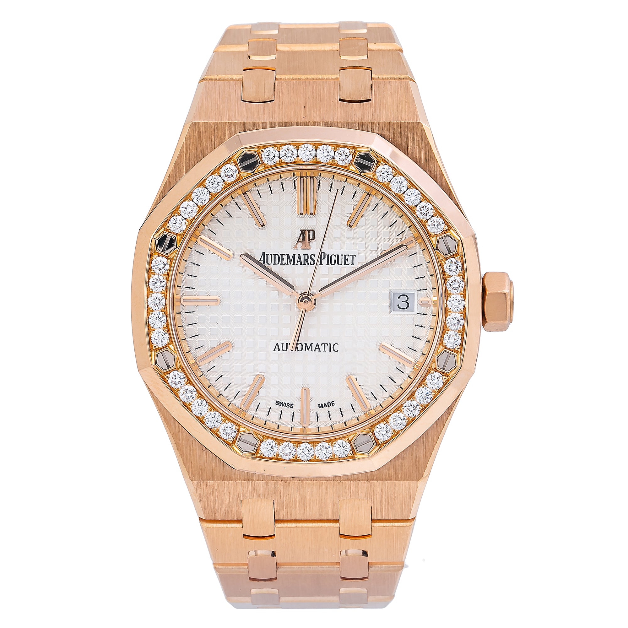 Audemars Piguet Royal Oak 37MM White Dial With Rose Gold Bracelet