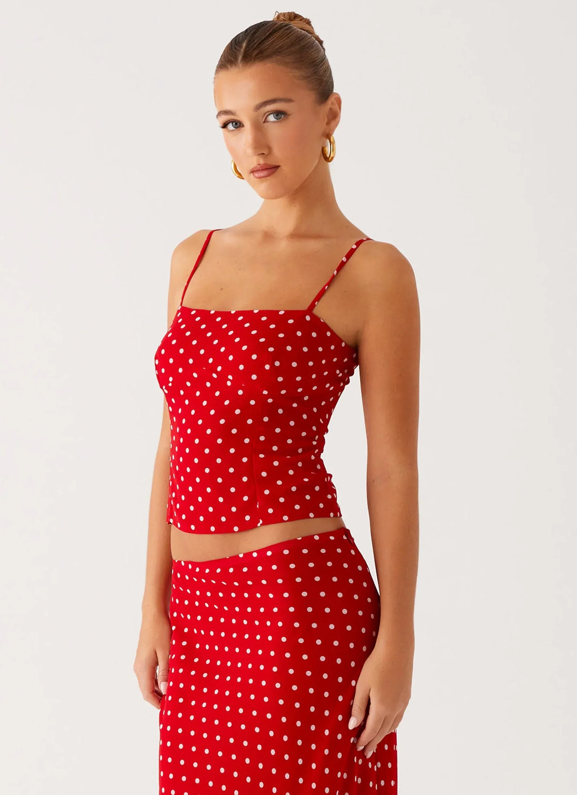 Bendita Top - Red Polka Dot