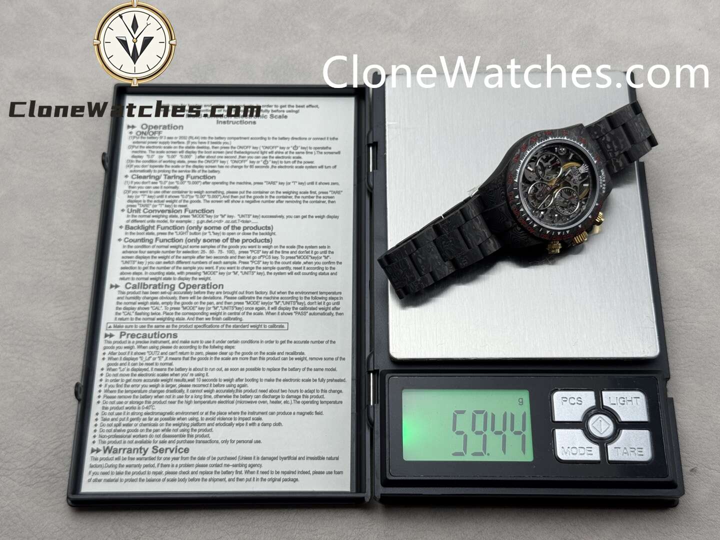 Modified Super Clone Watches 1:1 Rolex Daytona 4130 Super Lightweight Carbon Fiber “Red Tachymeter” 40mm